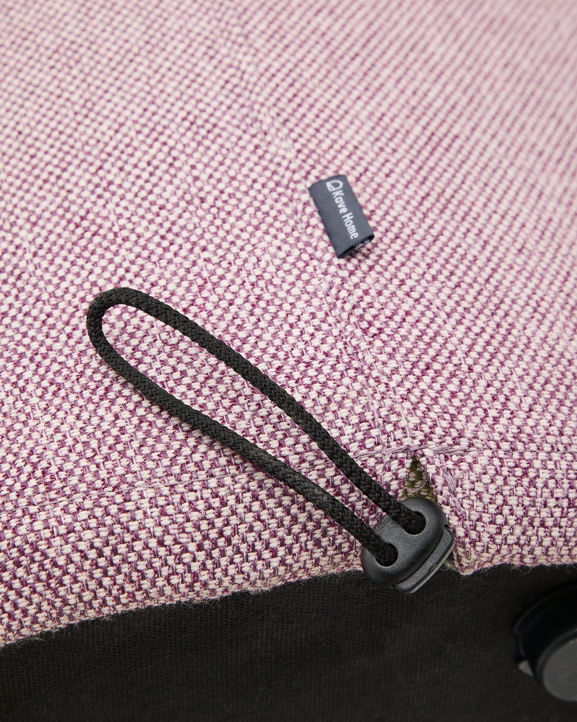 Kaeli purple footrest with removable cover Ø43cm - Detail
