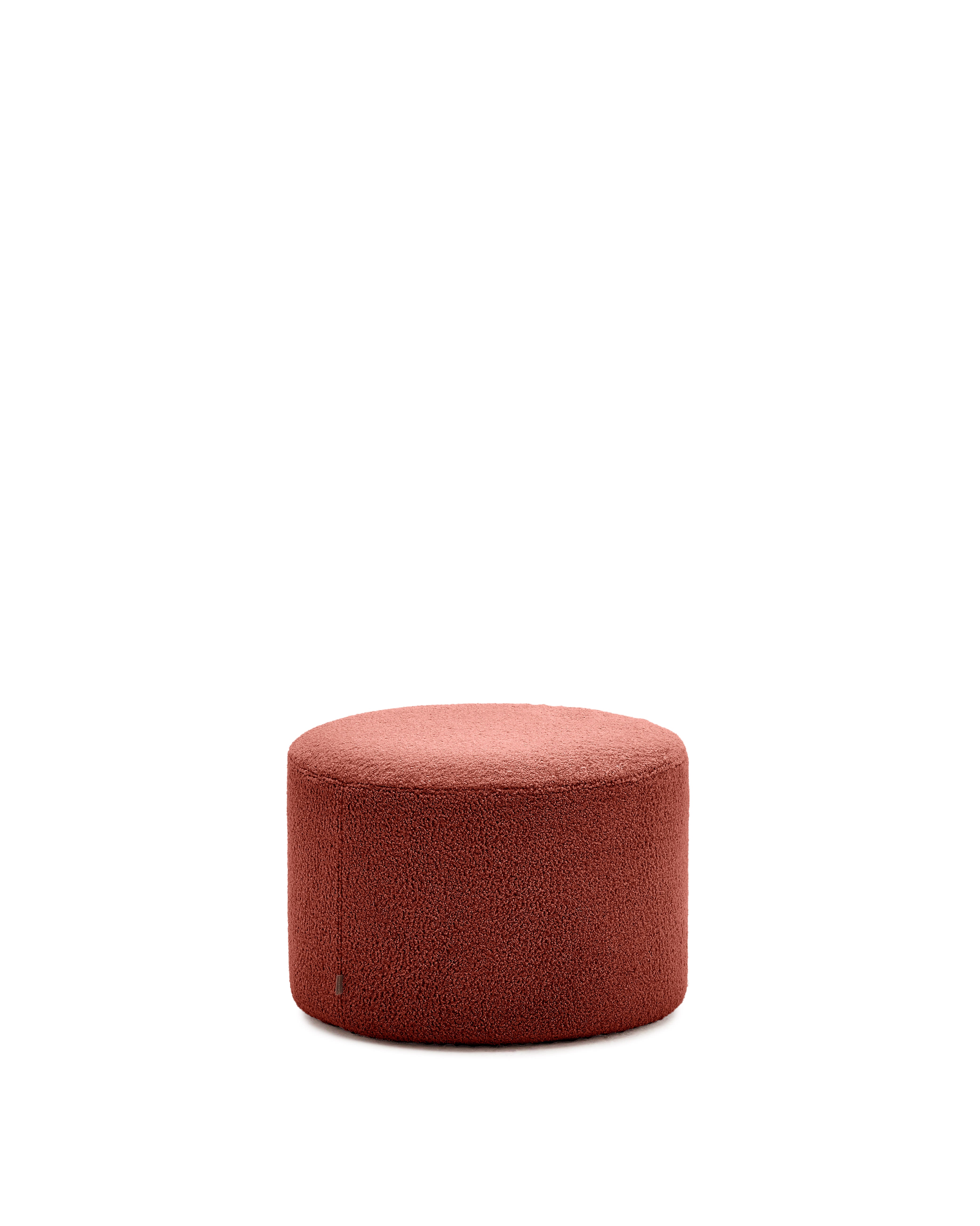 Kaeli lábtartó levehető huzattal terrakotta bouclé Ø 60 cm