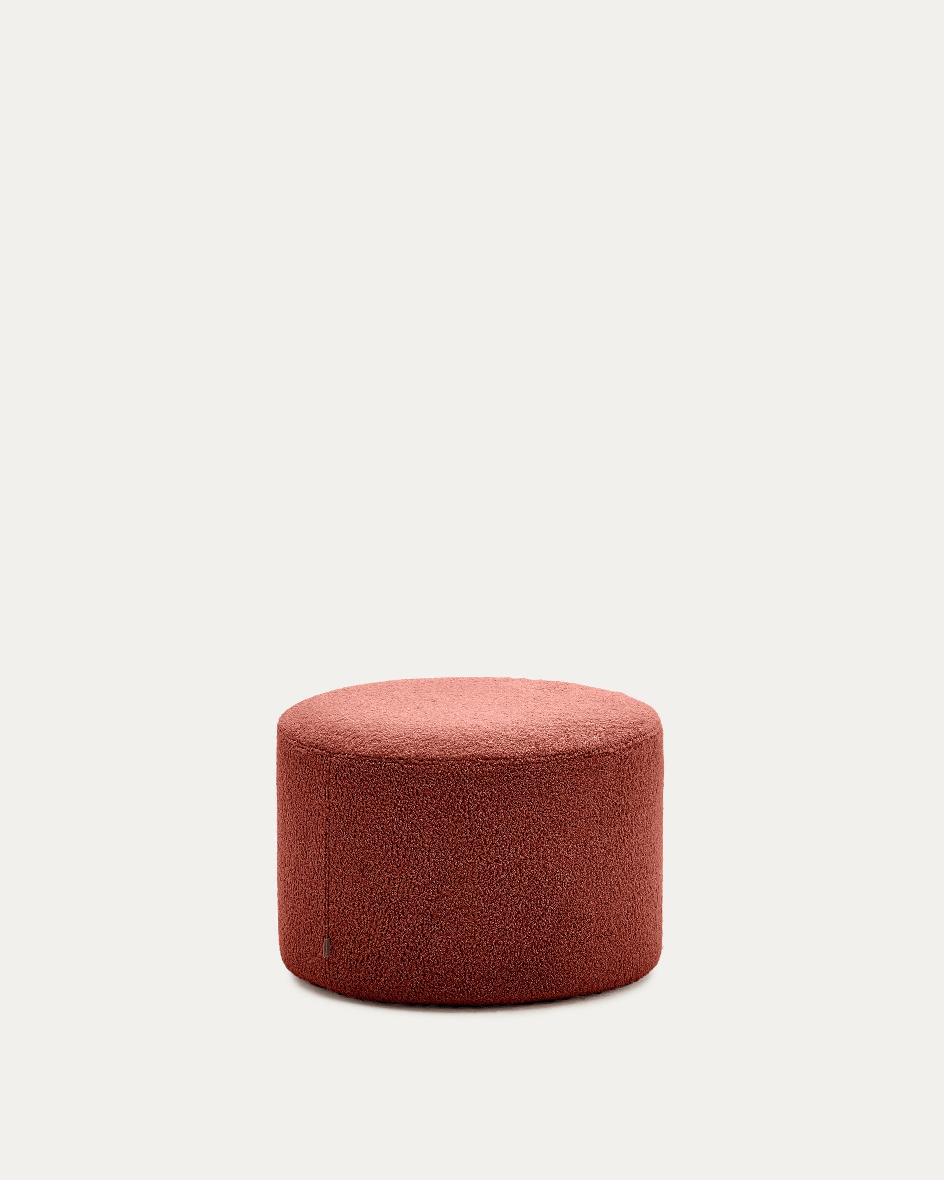 Kaeli lábtartó levehető huzattal terrakotta bouclé Ø 60 cm