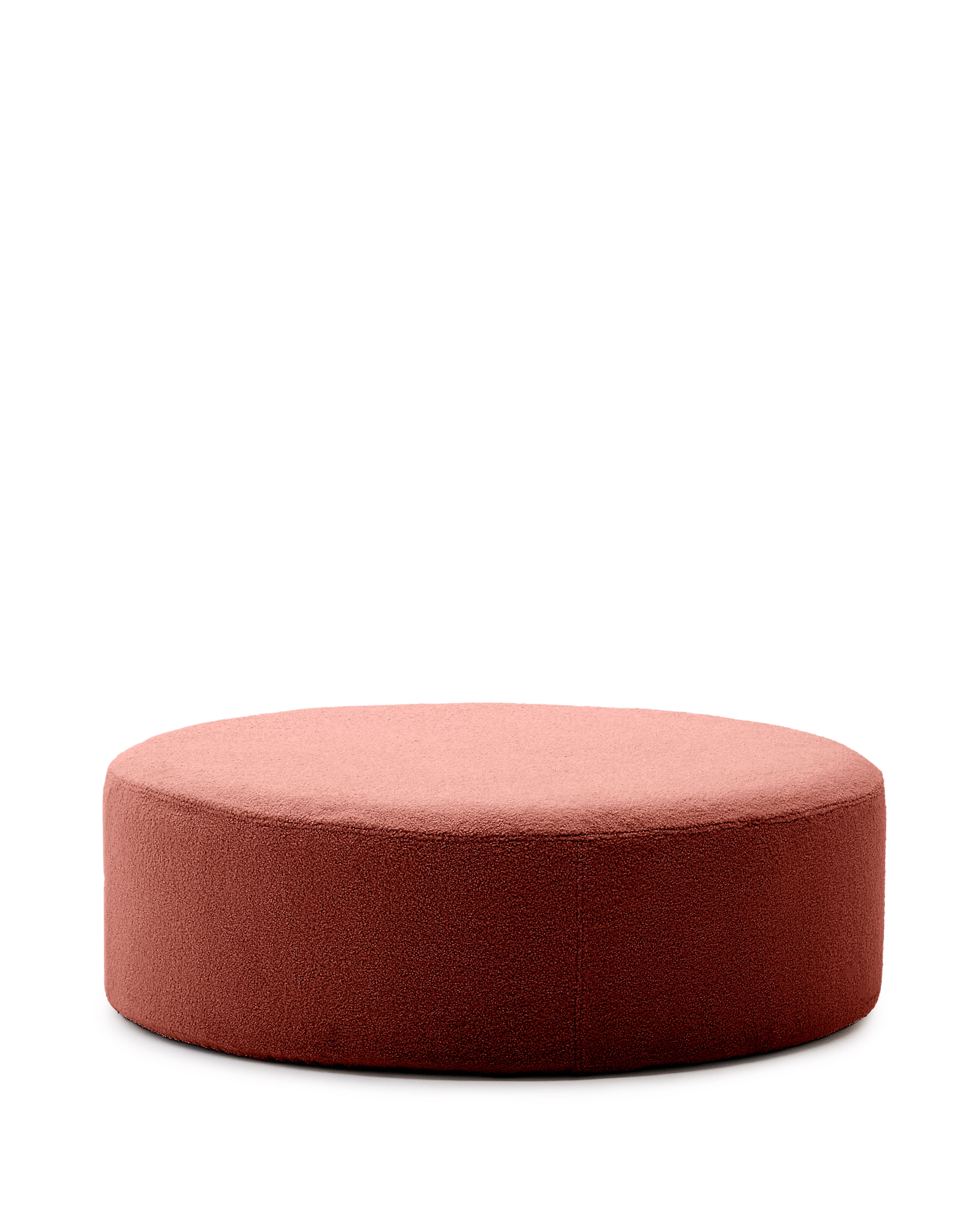 Kaeli lábtartó levehető huzattal terrakotta bouclé Ø 120 cm