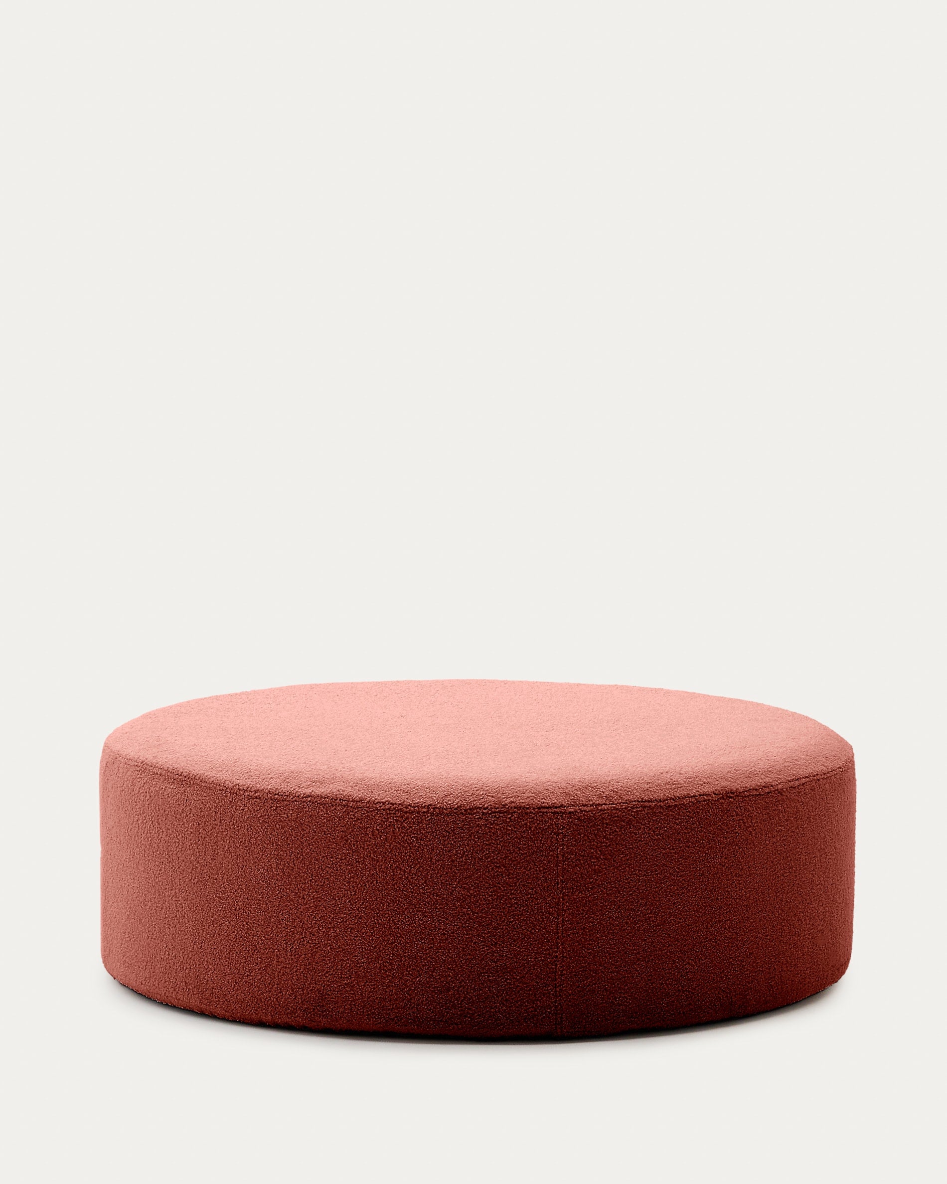 Kaeli lábtartó levehető huzattal terrakotta bouclé Ø 120 cm