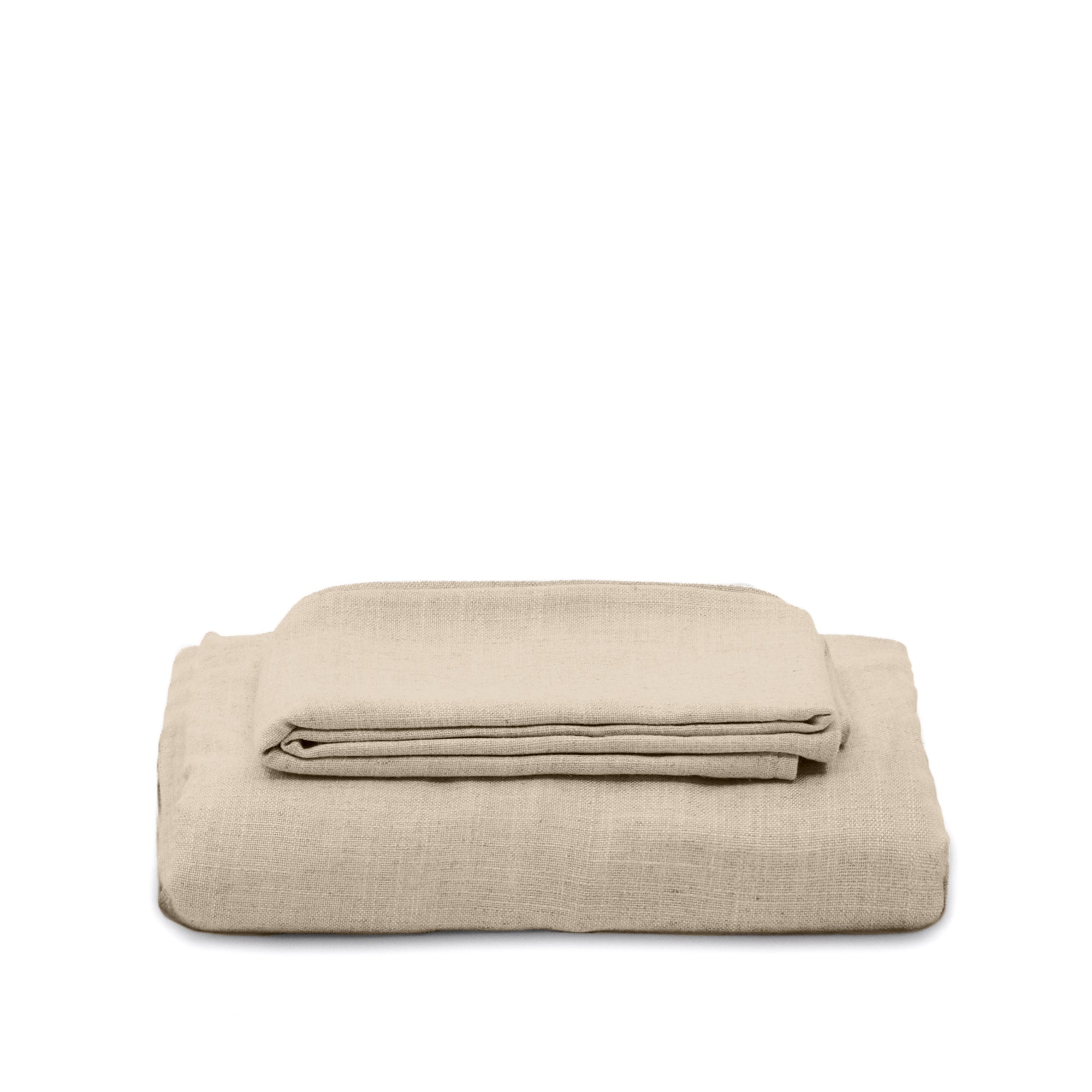 Nora armchair cover in ocher yellow linen and cotton 92 cm