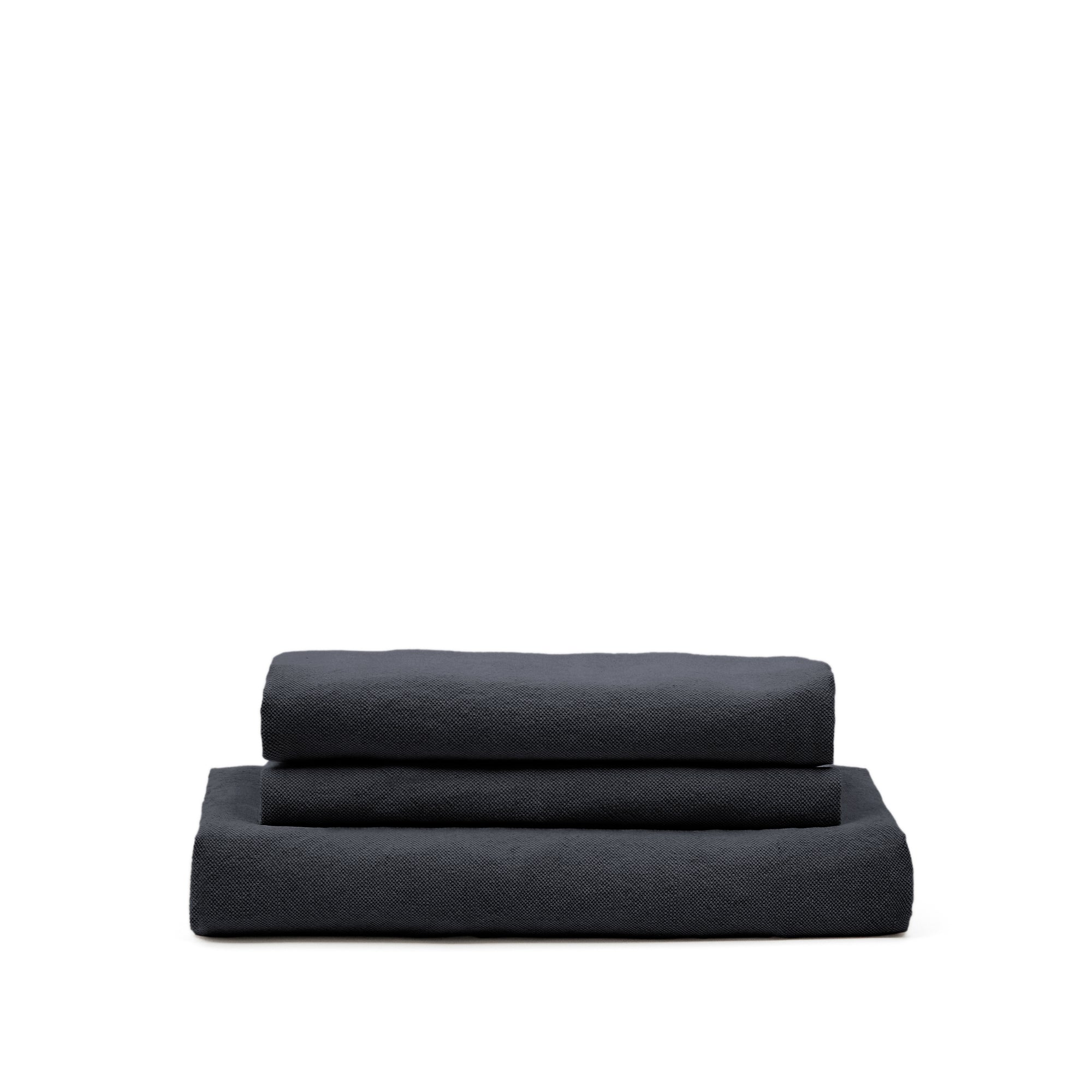 Nora armchair cover in anthracite grey linen and cotton 140cm - Product Image
