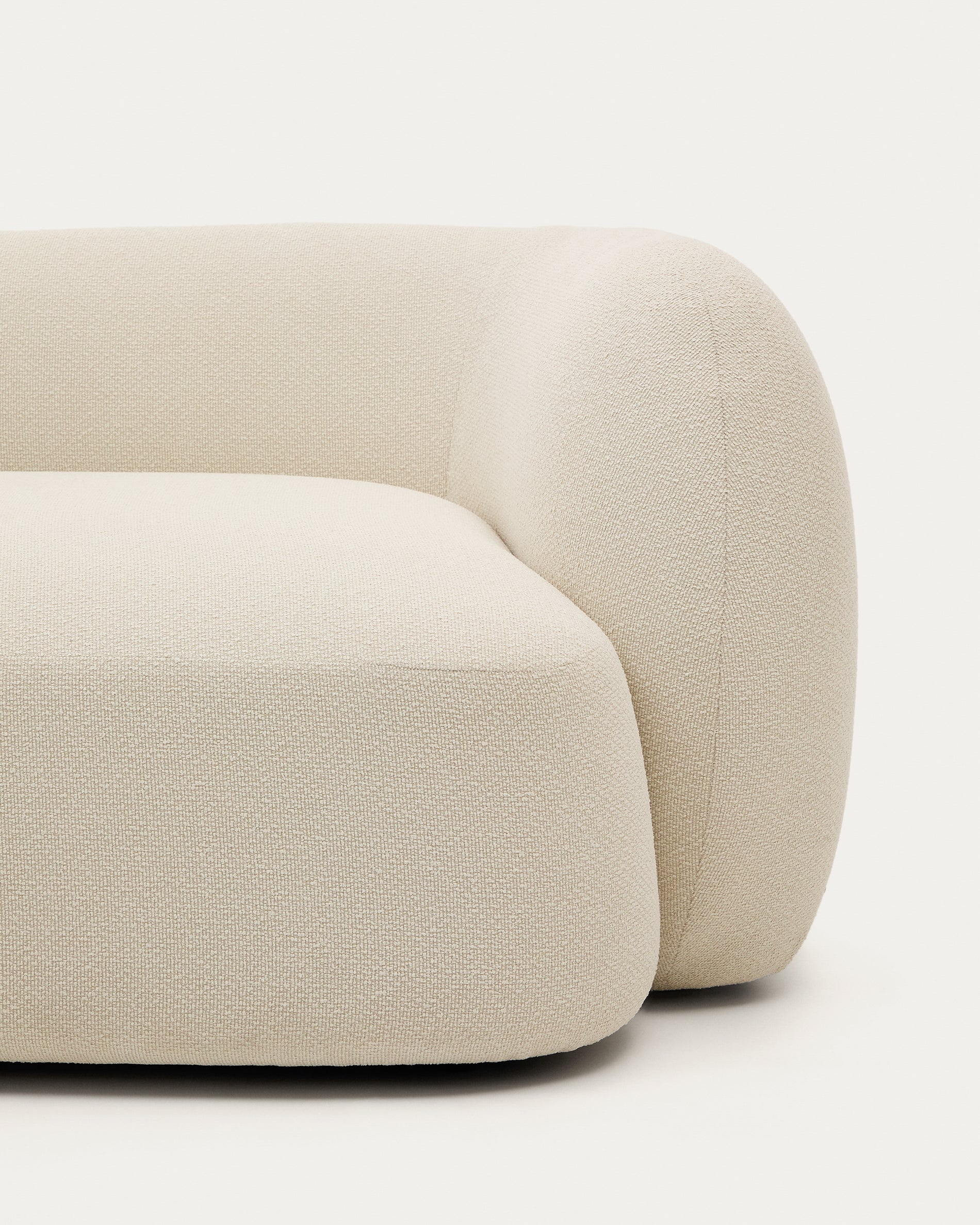 Martina ecru chenille 2-seater modular sofa with left chaise longue 230cm - Detail