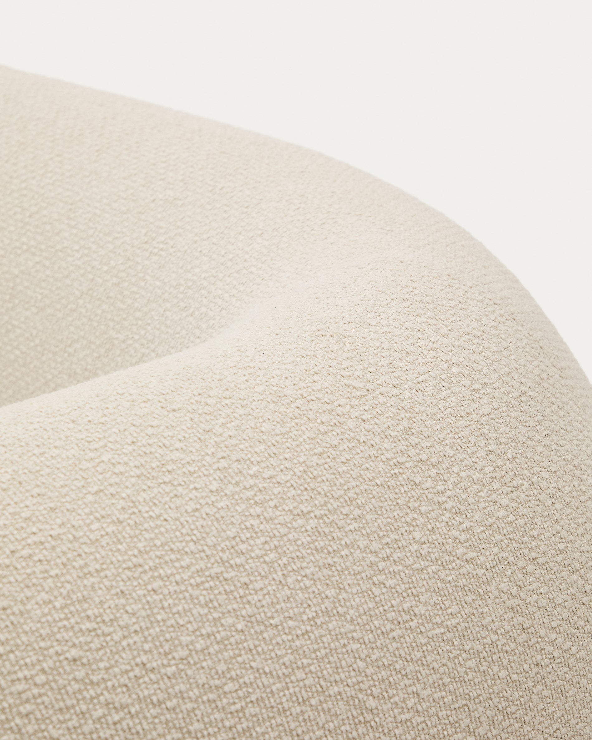 Martina ecru chenille 2-seater modular sofa with left chaise longue 230cm - Detail