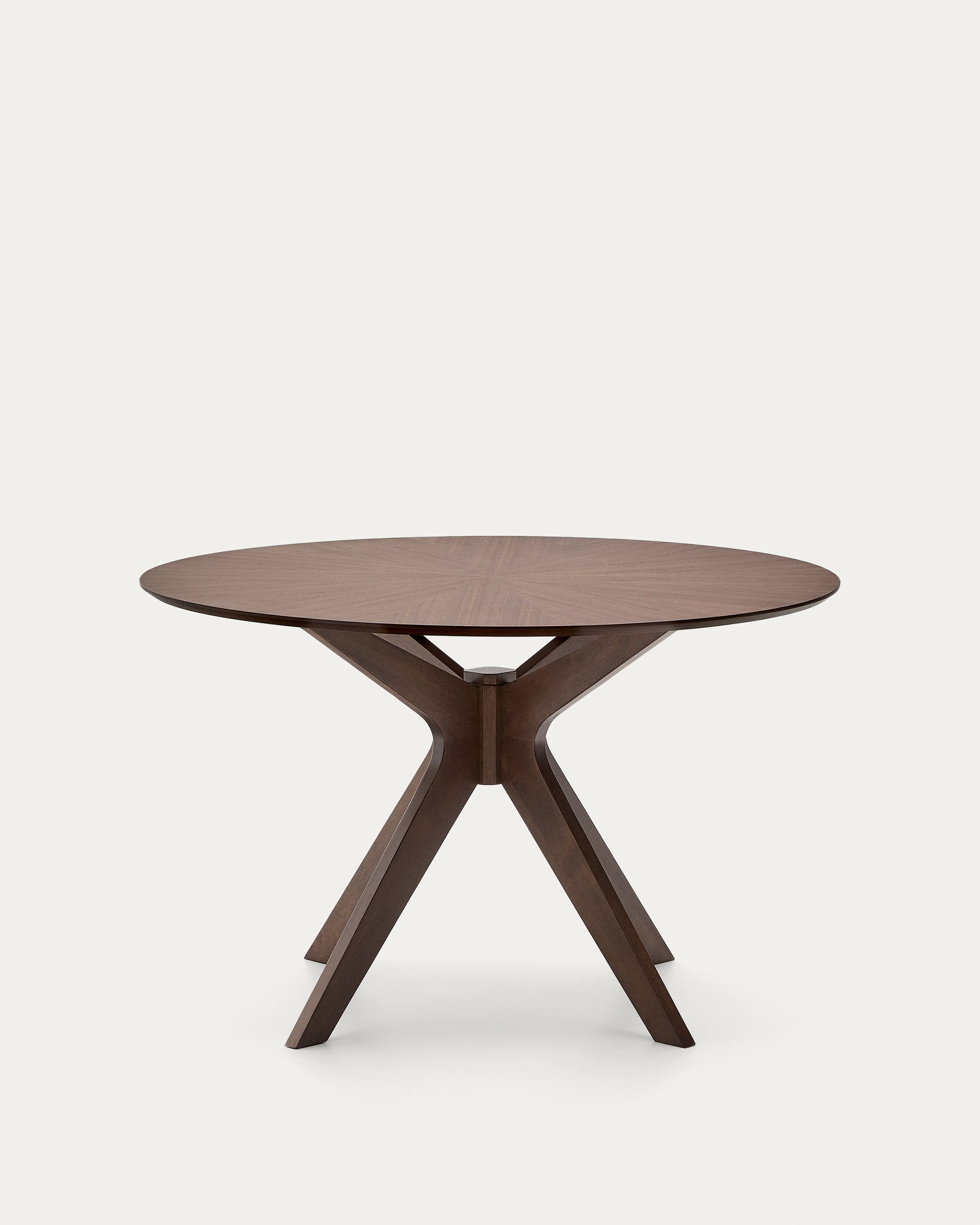 Naanim round table in walnut veneer, Ø 120 cm - Product View