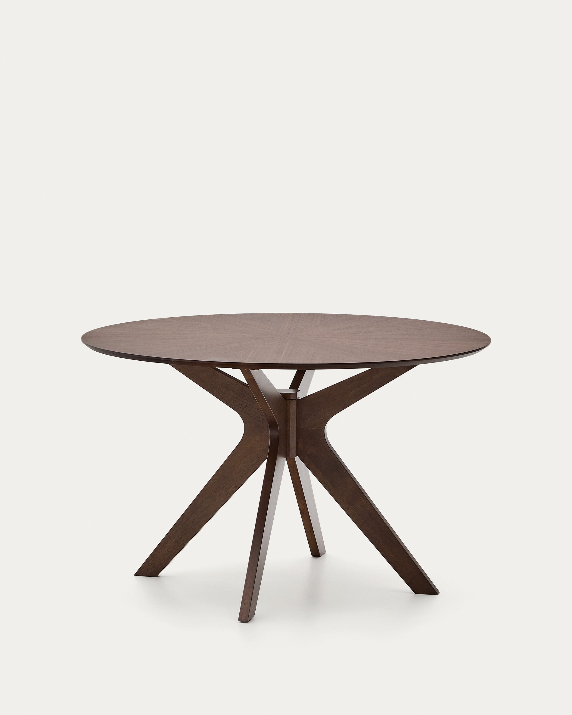 Naanim round table in walnut veneer, Ø 120 cm - Product View