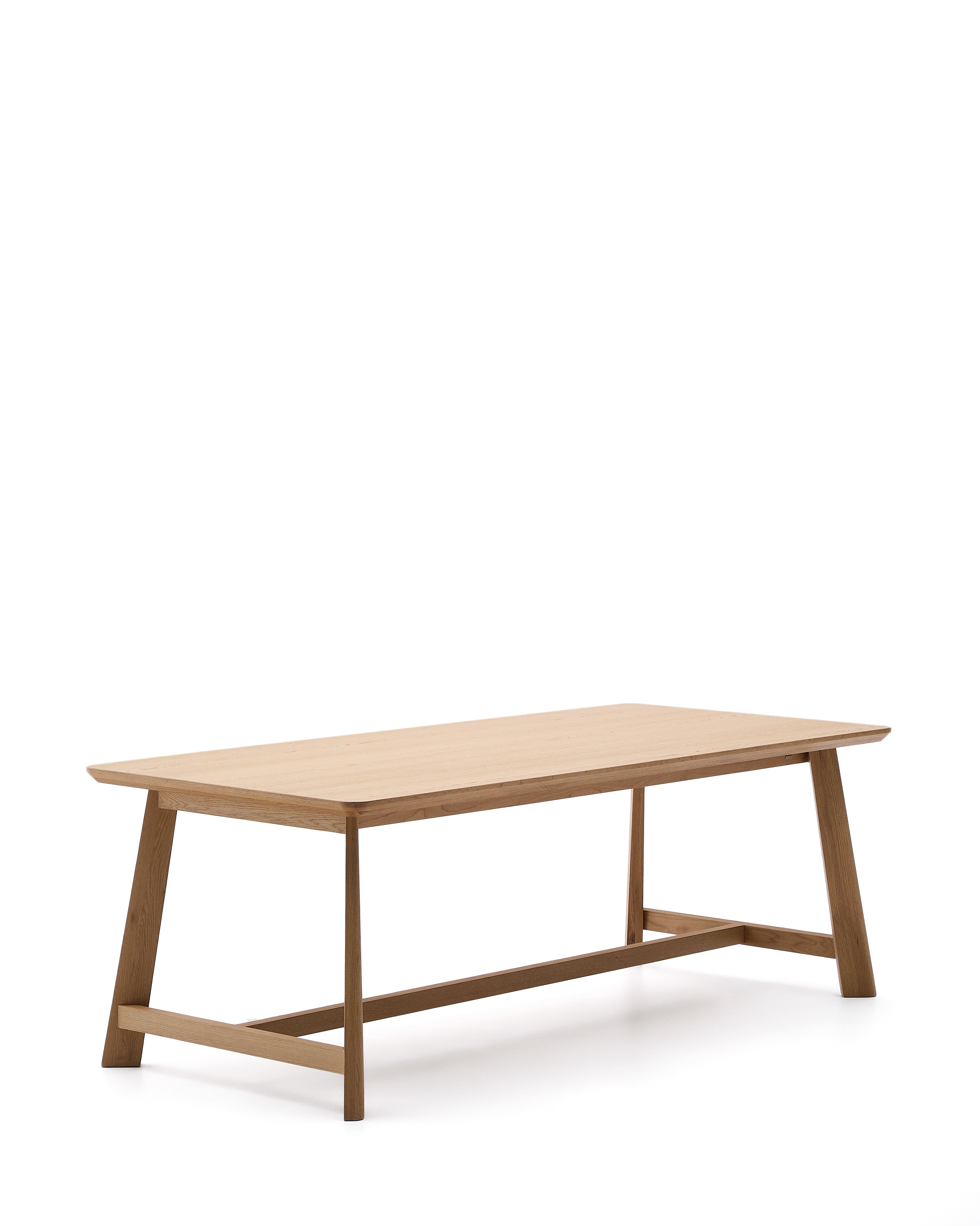 Idun table made of veneer and solid oak wood with natural tone finish FSC Mix Credit 220x100cm