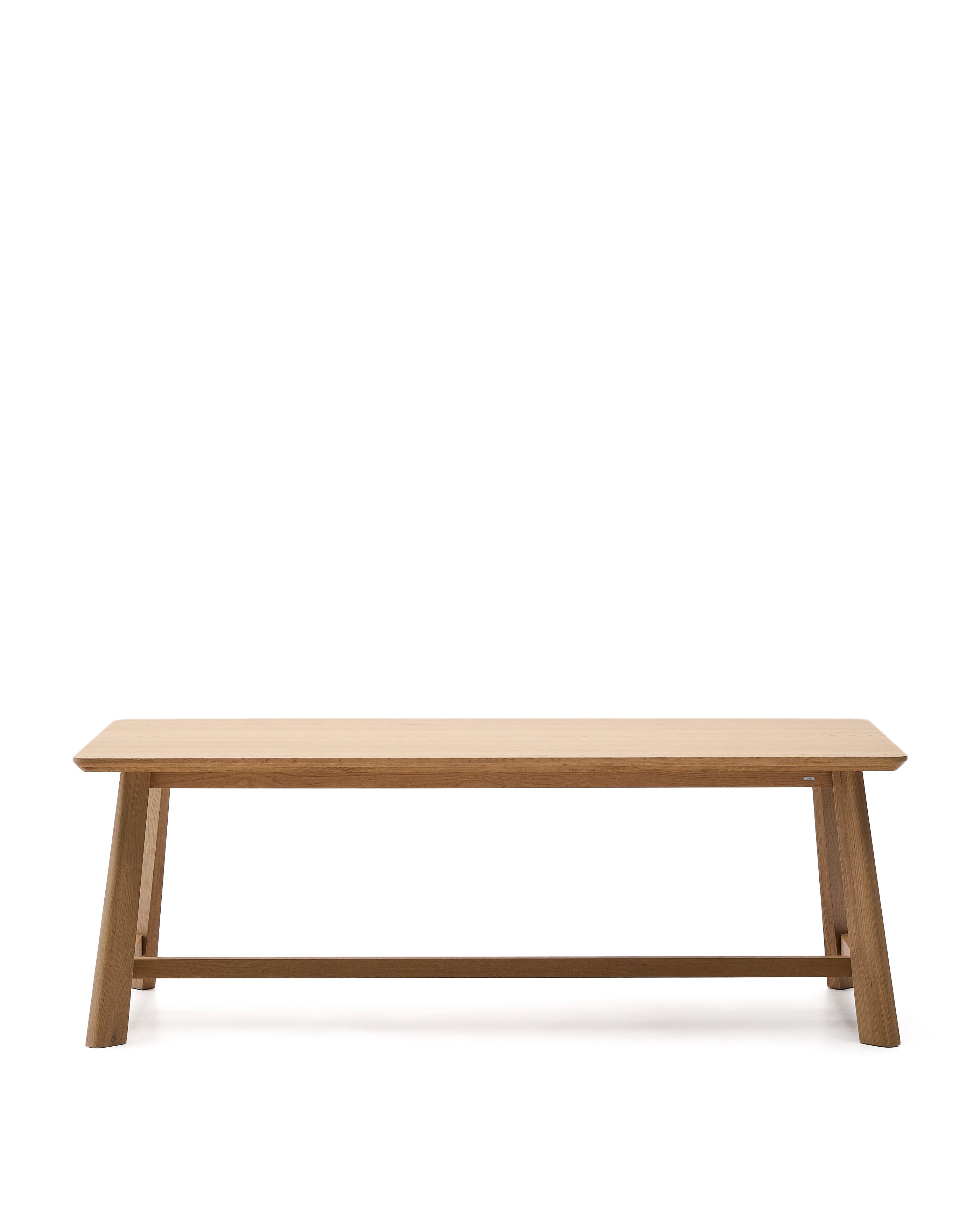 Idun table made of veneer and solid oak wood with natural tone finish FSC Mix Credit 220x100cm
