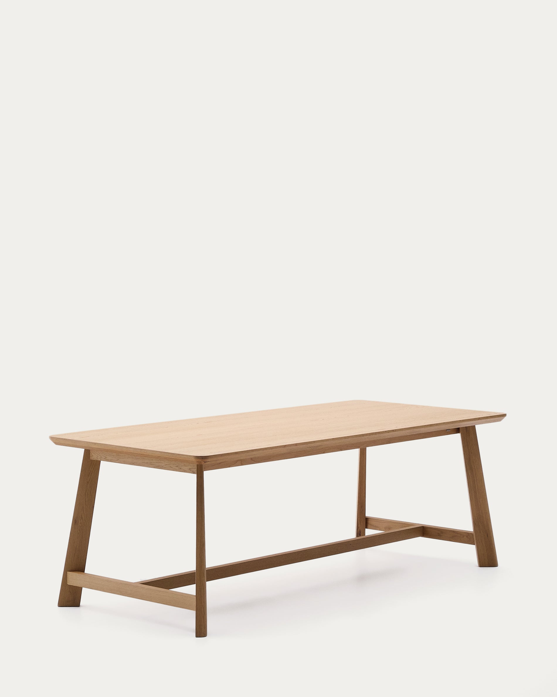 Idun table made of veneer and solid oak wood with natural tone finish FSC Mix Credit 220x100cm