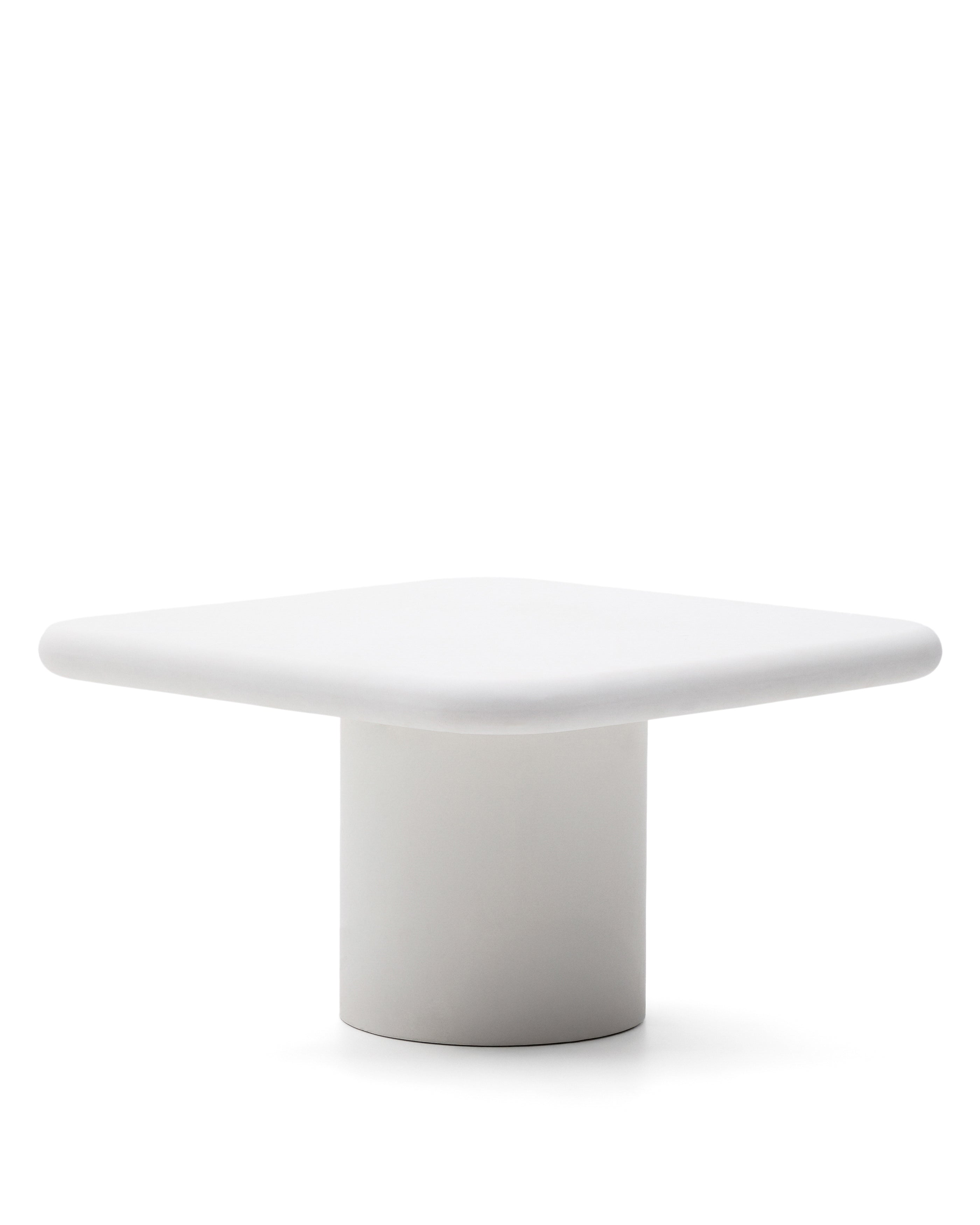 Addaia white cement table 135 x 135cm - Product Image
