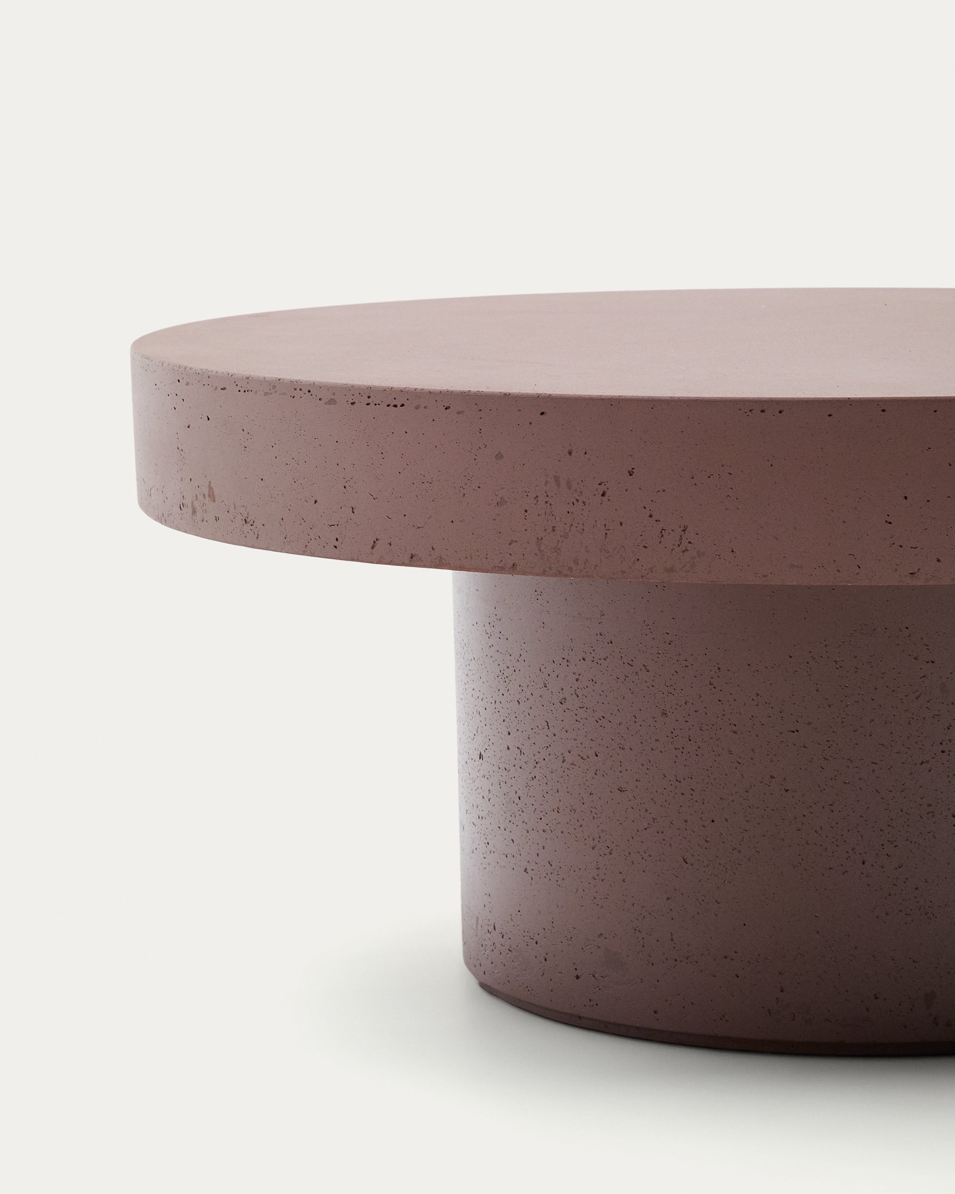 Aiguablava terracotta cement coffee table Ø90cm - Detail