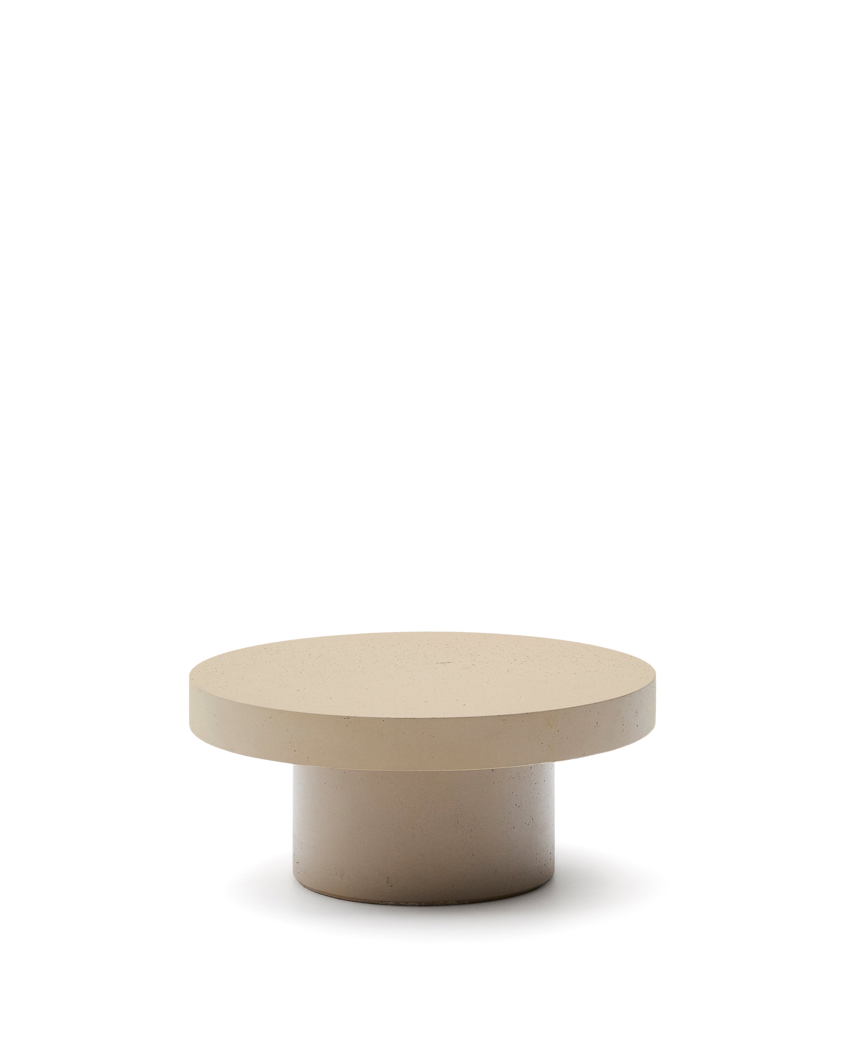 Aiguablava beige cement coffee table Ø66cm - Product Image
