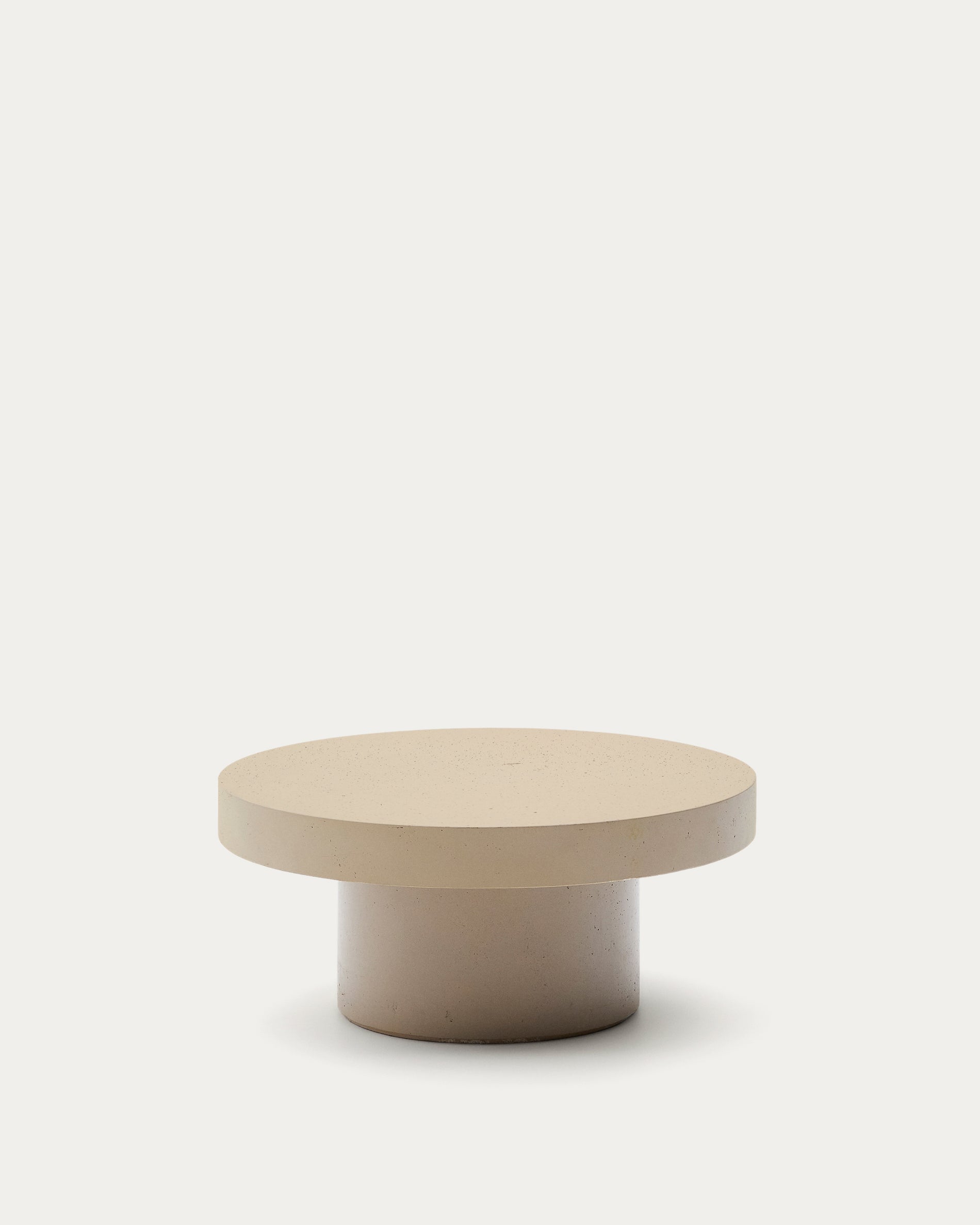 Aiguablava beige cement coffee table Ø66cm - Product View