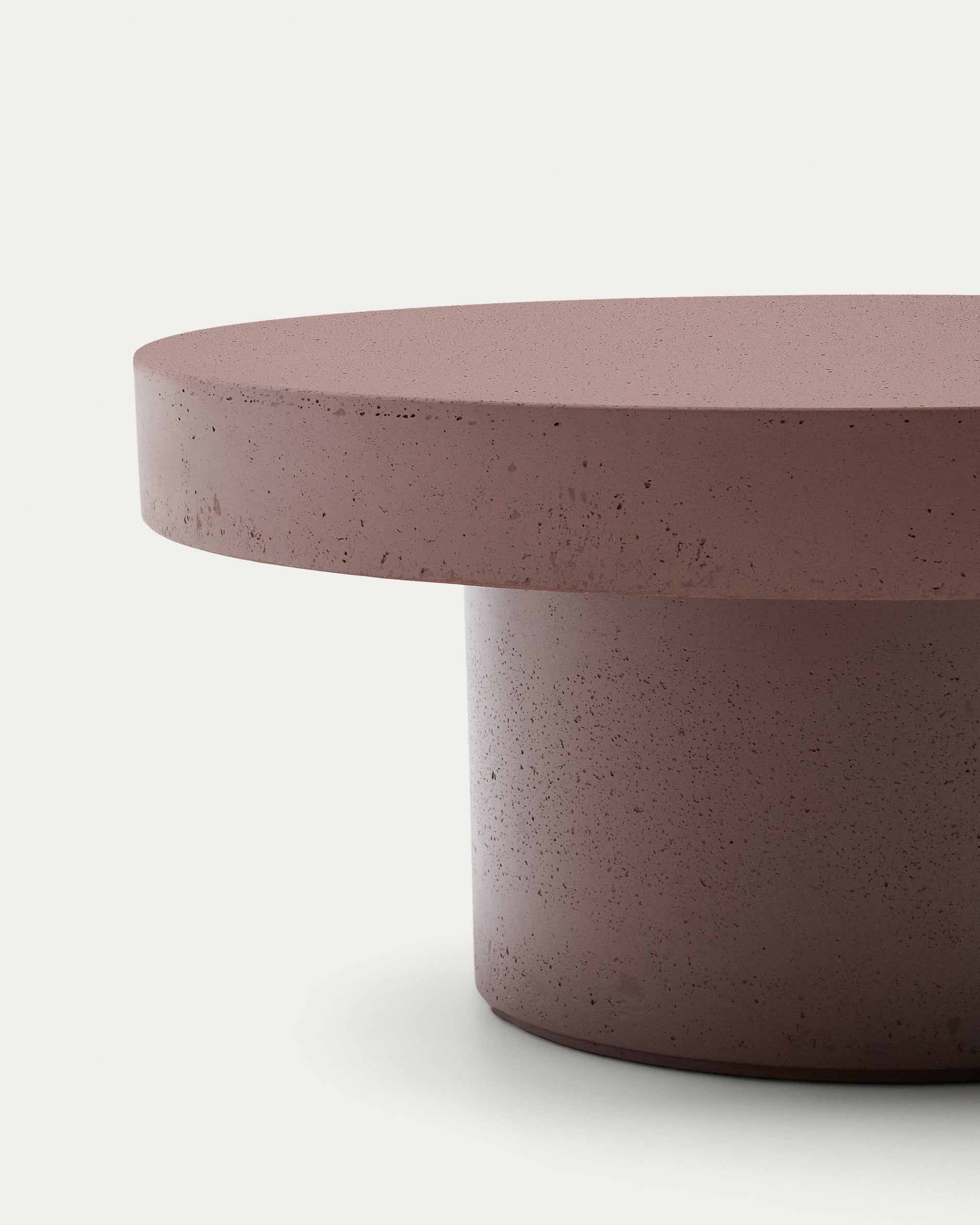 Aiguablava terracotta cement coffee table Ø66cm - Detail
