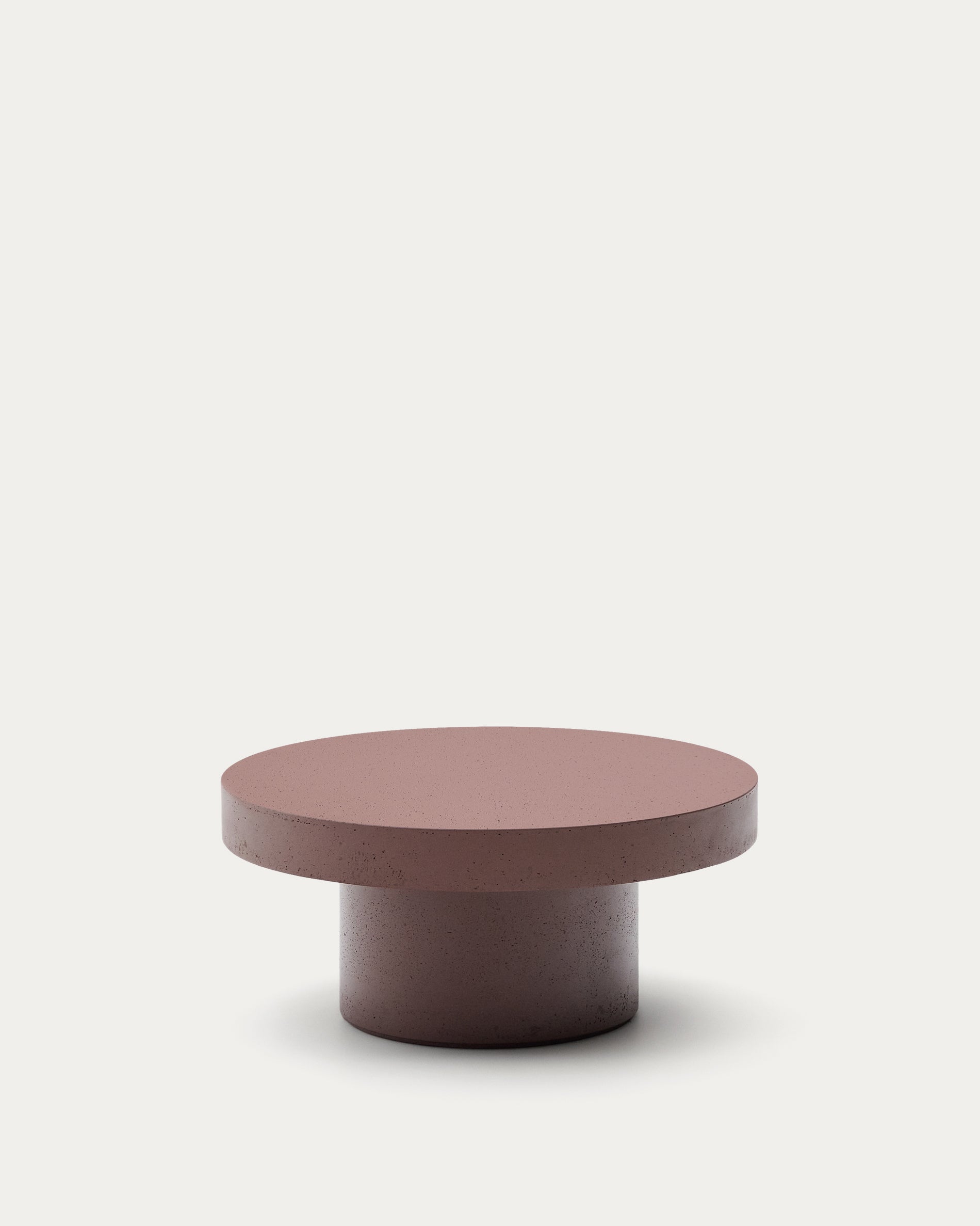 Aiguablava terracotta cement coffee table Ø66cm - Product View
