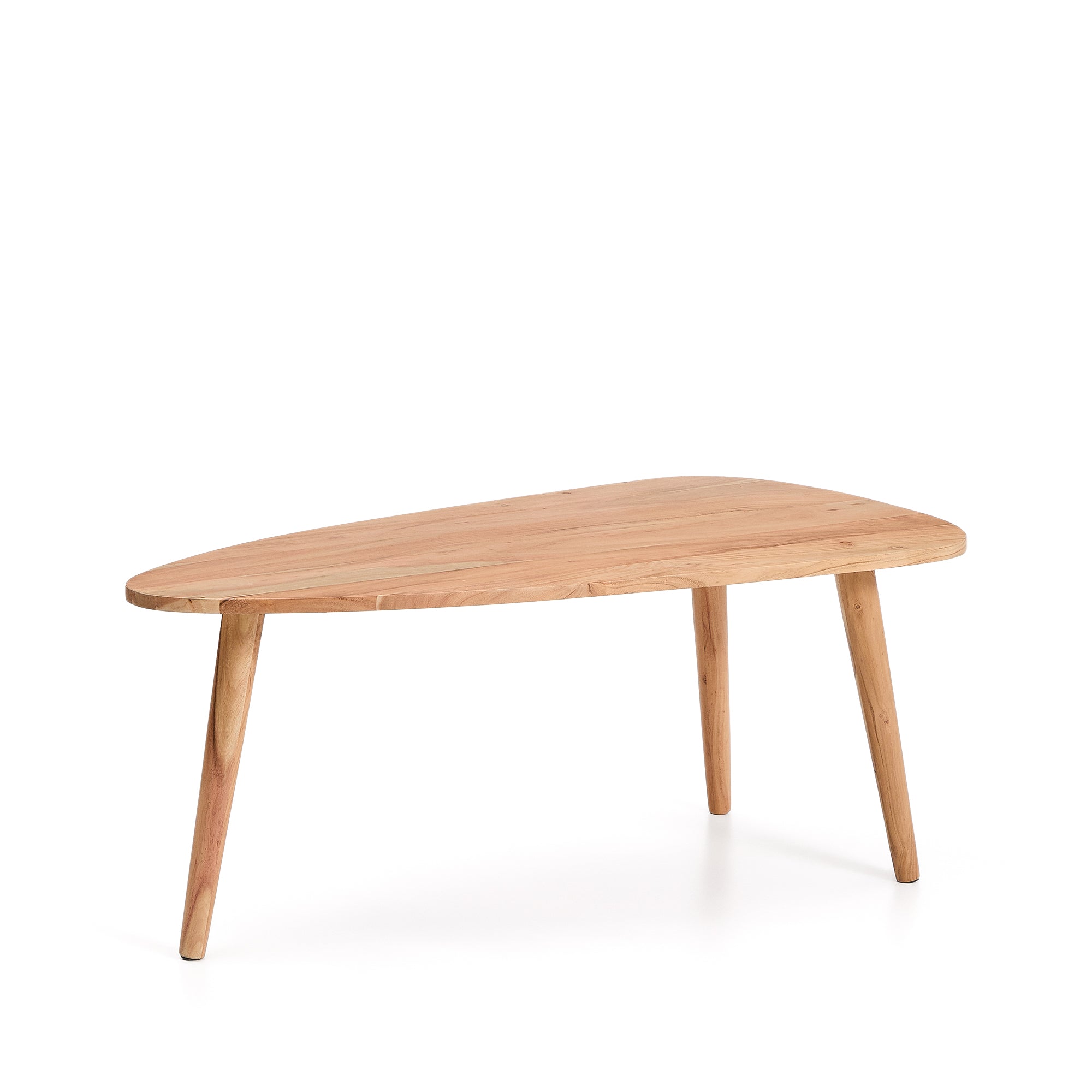 Duvani coffee table in solid acacia wood with bleached finish Ø110 x 60cm - Product Image