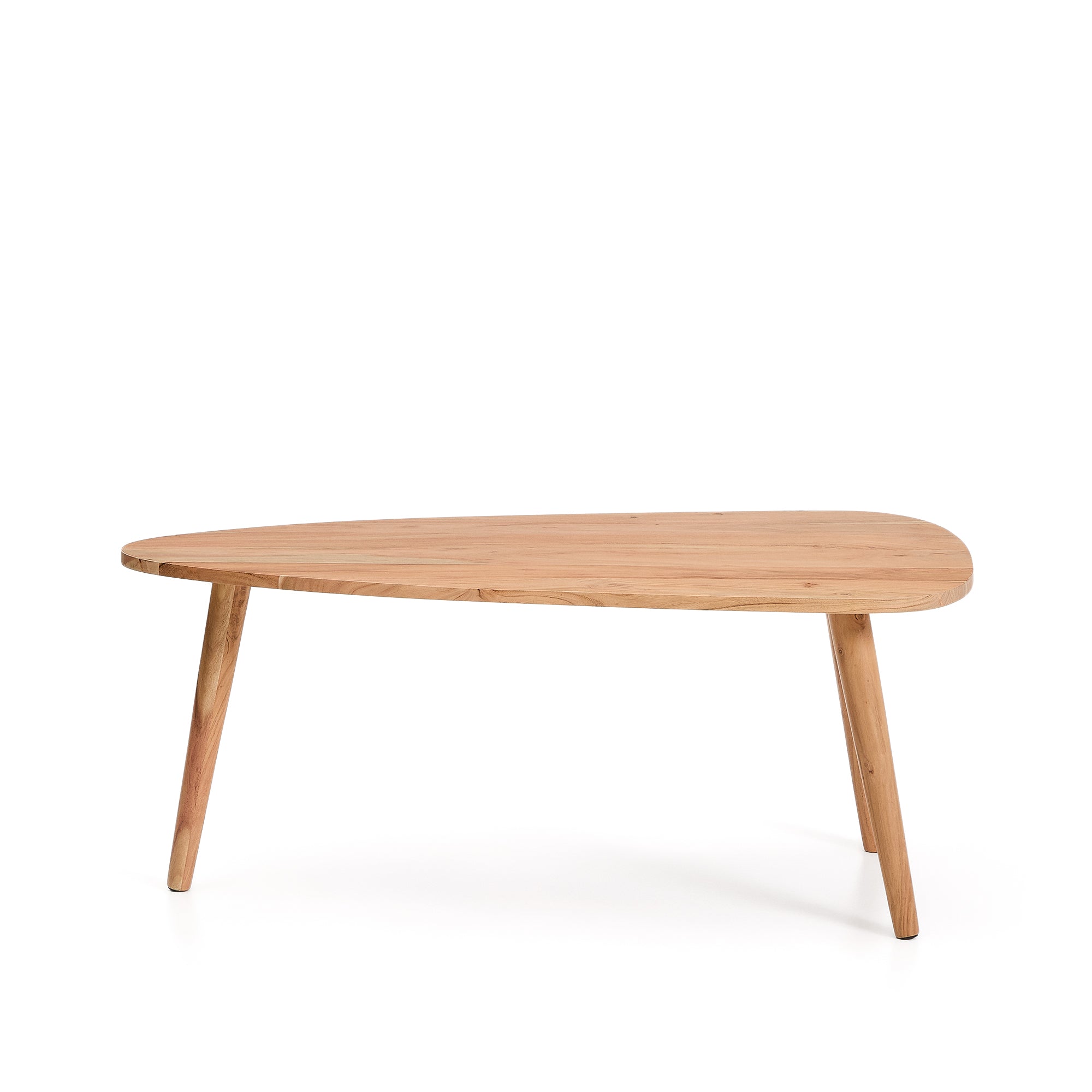 Duvani coffee table in solid acacia wood with bleached finish Ø110 x 60cm - Product Image