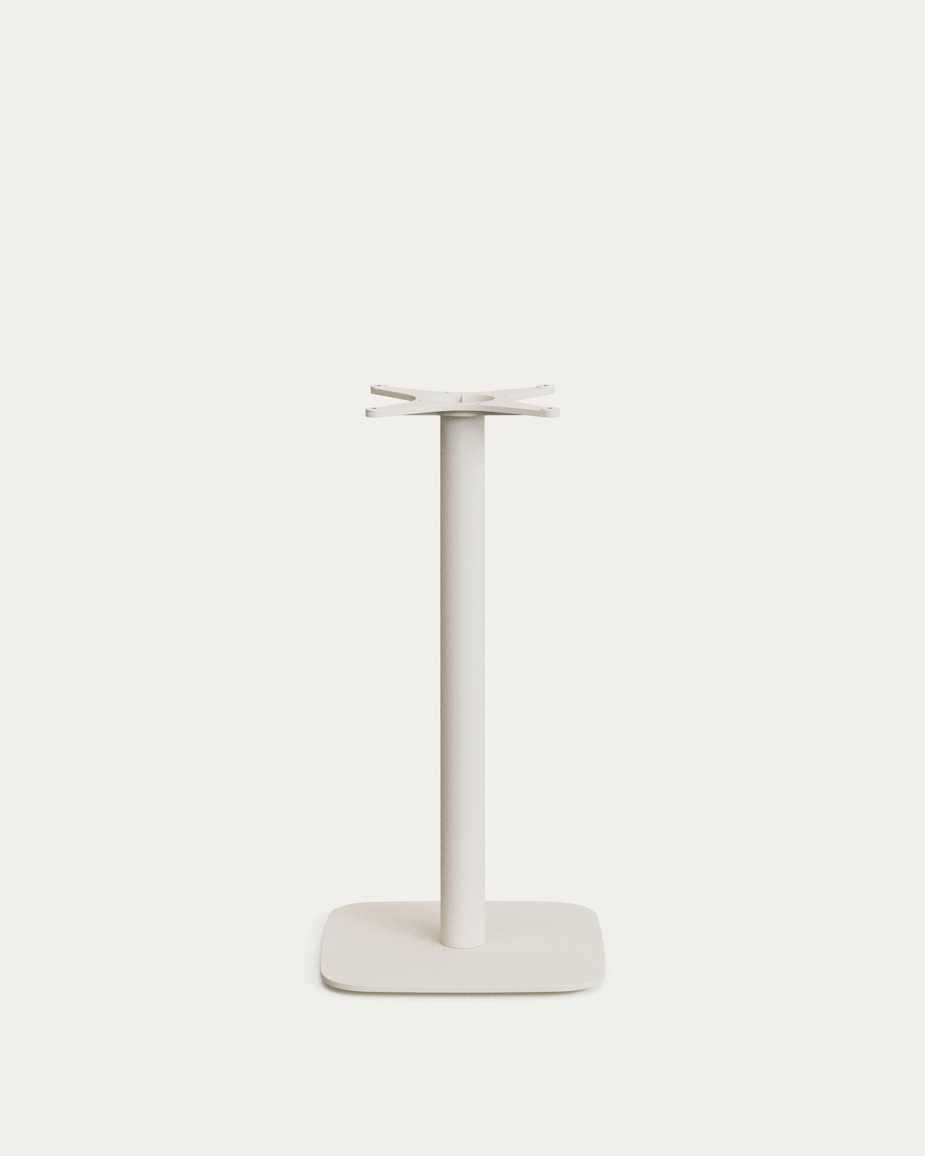 Dina outdoor tall table with white cement top 70x70cm and white steel base 48x48x96cm - Product View