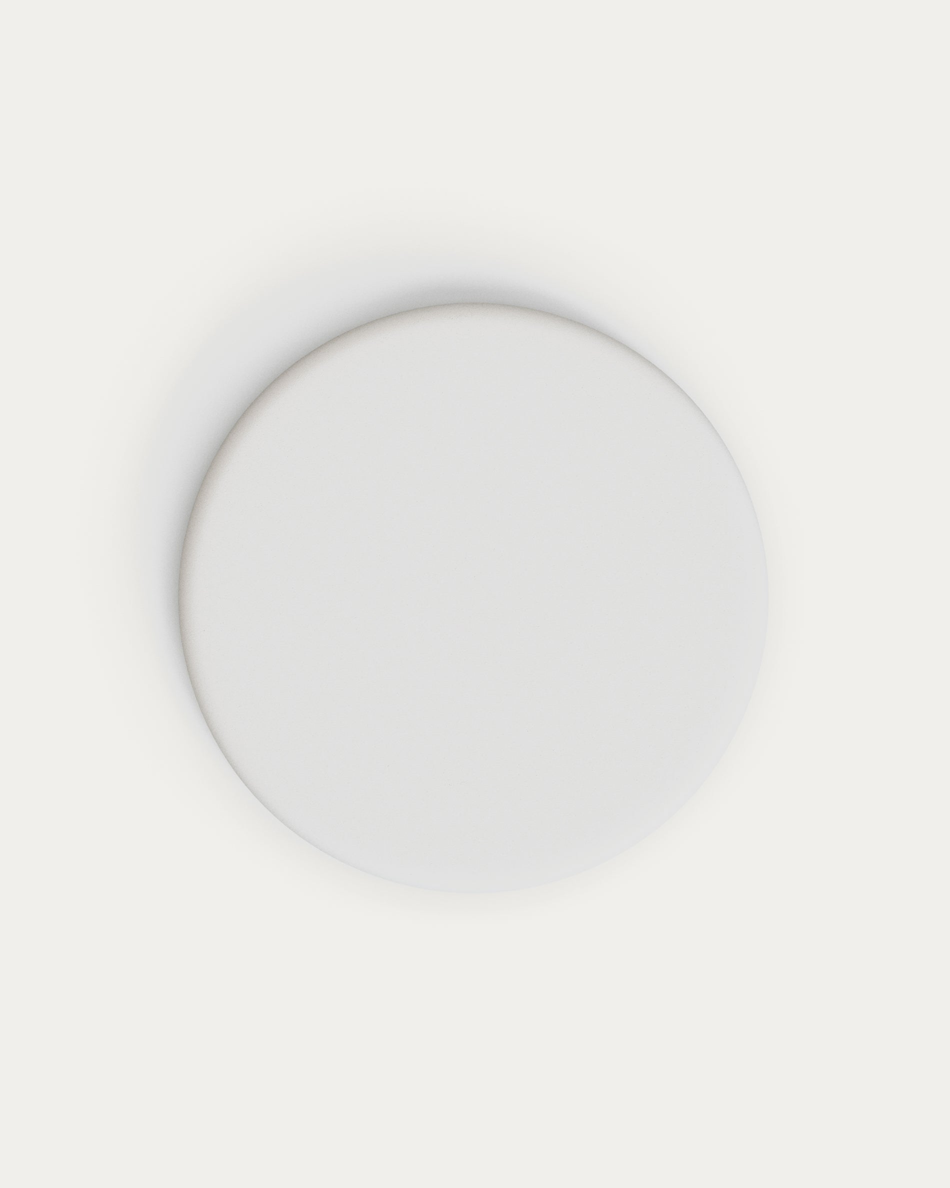 Dina outdoor round table with white cement top Ø70cm and white steel base 48x48x72cm - Detail