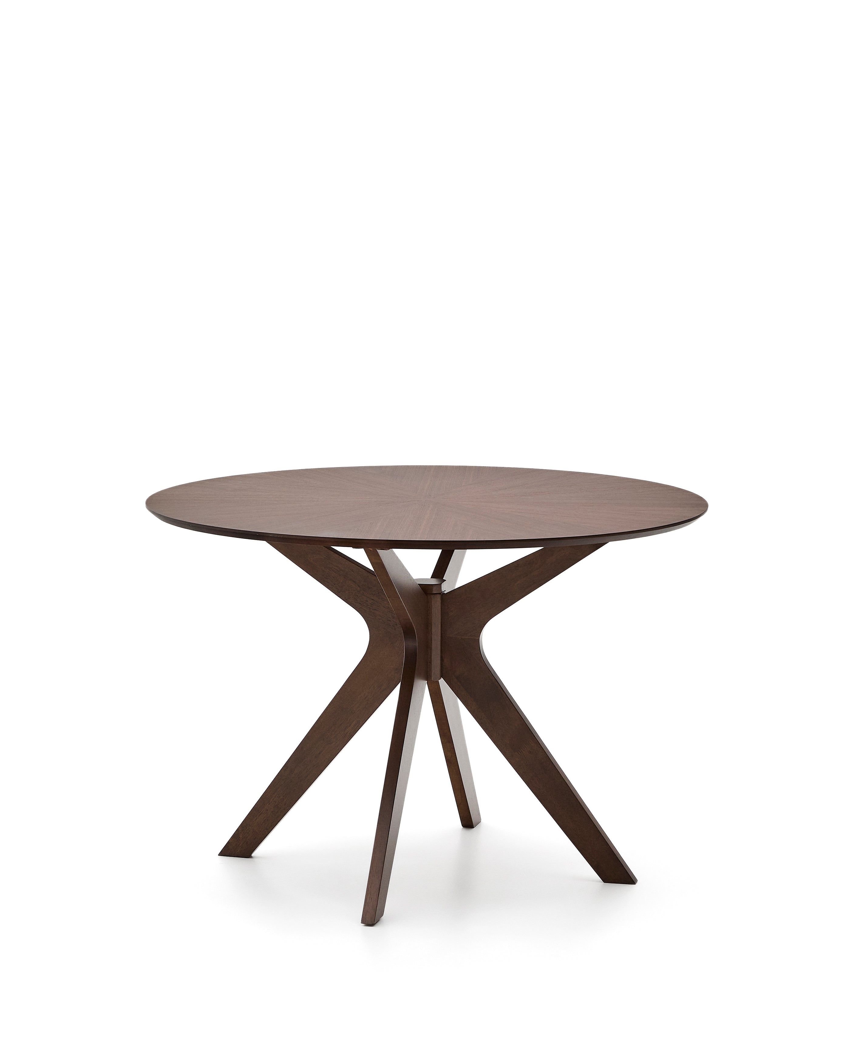 Naanim round table in walnut veneer, Ø 100 cm - Product Image