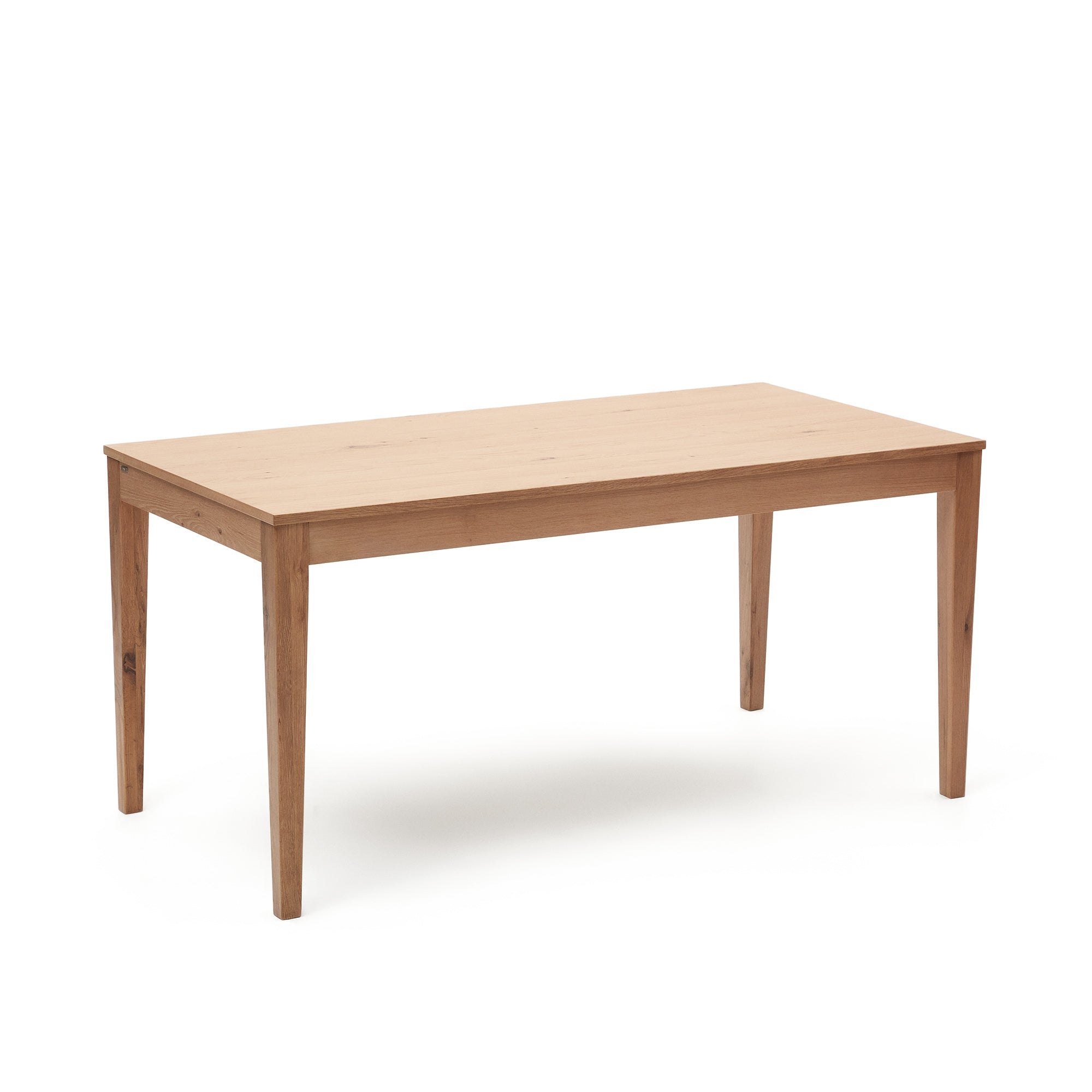 Yain extendable table with oak veneer and solid oak, 160 (220) x 80 cm - Product Image