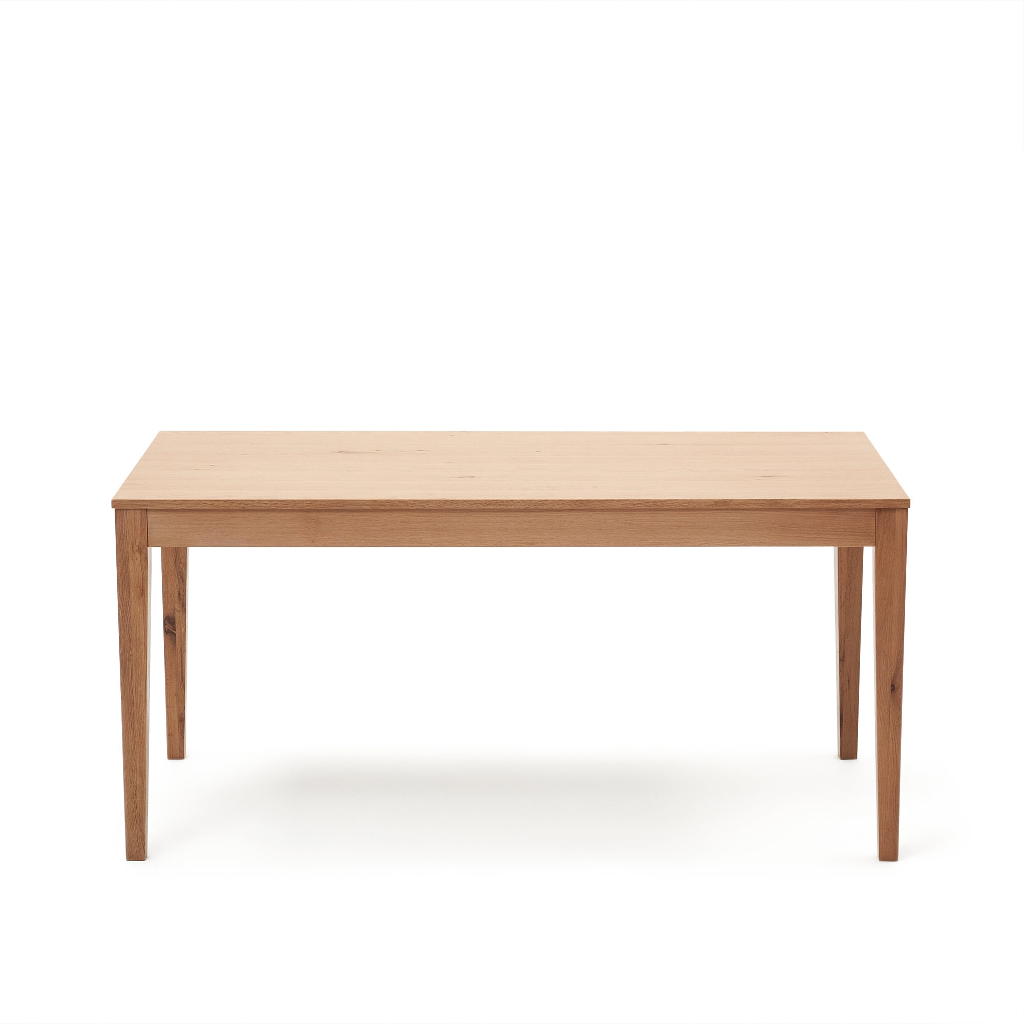 Yain extendable table with oak veneer and solid oak, 160 (220) x 80 cm - Product Image