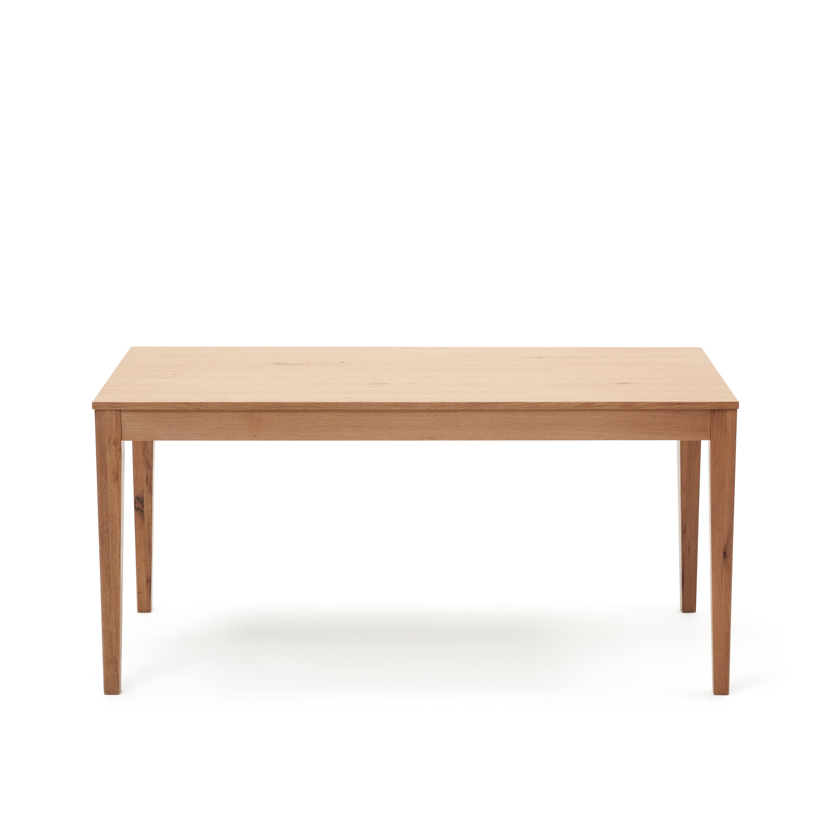 Yain extendable table with oak veneer and solid oak, 160 (220) x 80 cm - Product Image