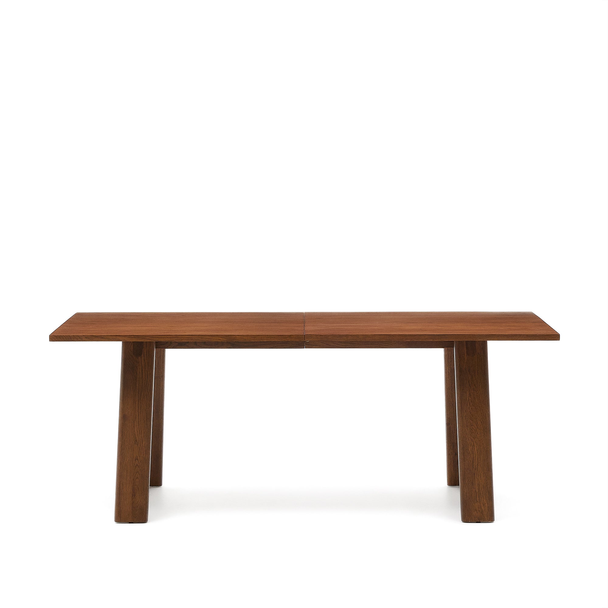 Arlen extendable table in solid oak wood and veneer with a walnut finish 200(250) 95 cm FSC Mix Credit - Product Image