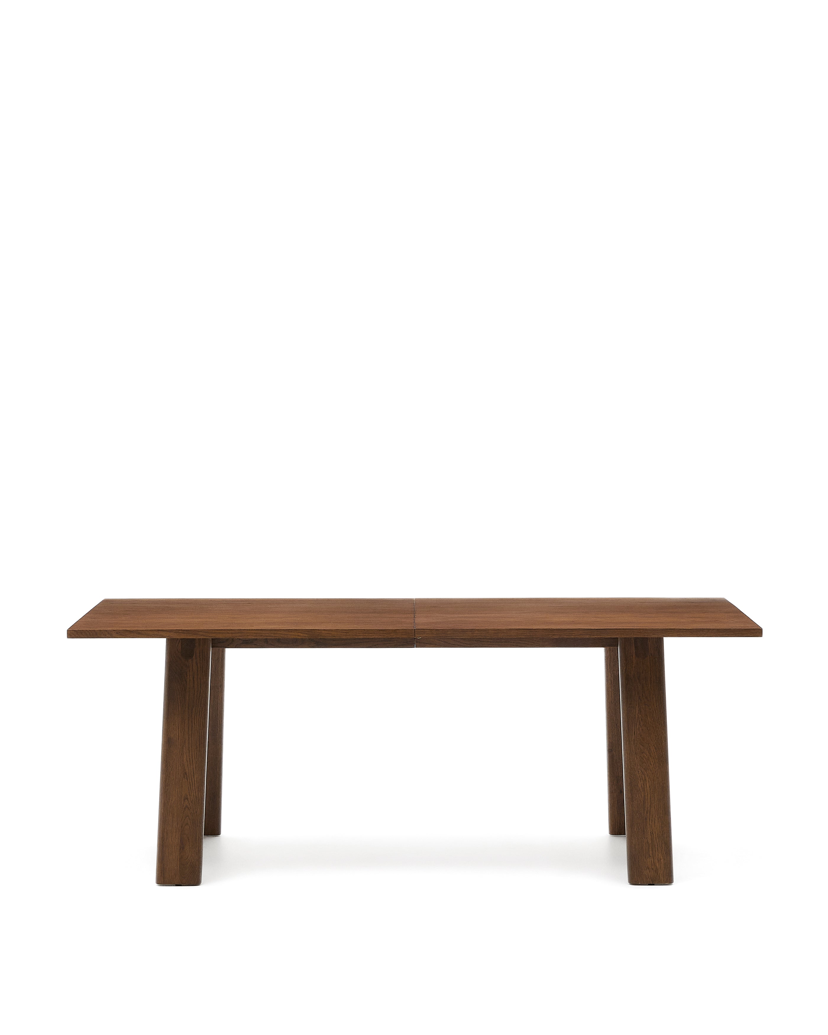 Arlen extendable table in solid oak wood and veneer with a walnut finish 200(250) 95 cm FSC Mix Credit - Product Image