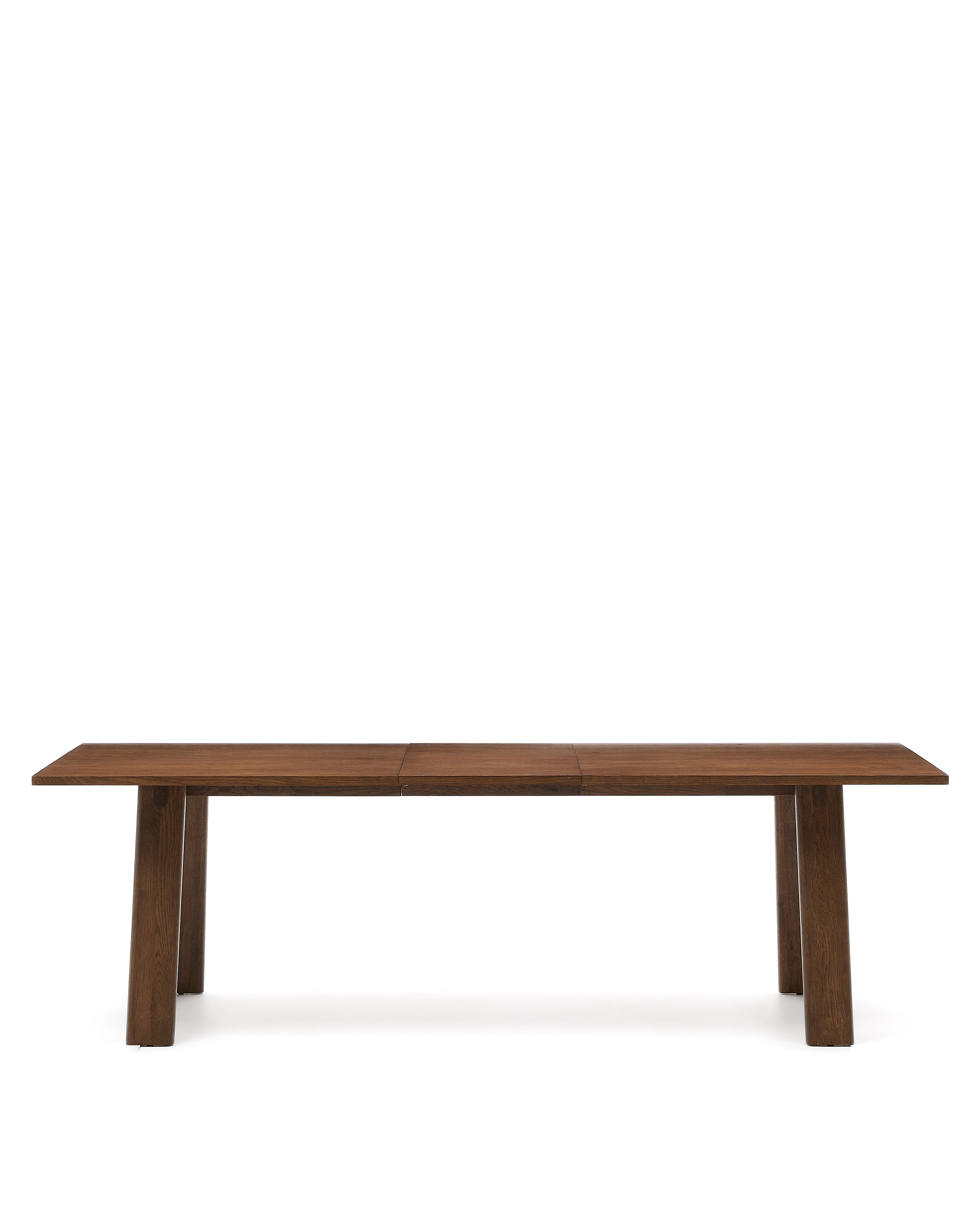 Arlen extendable table in solid oak wood and veneer with a walnut finish 200(250) 95 cm FSC Mix Credit - Product Image