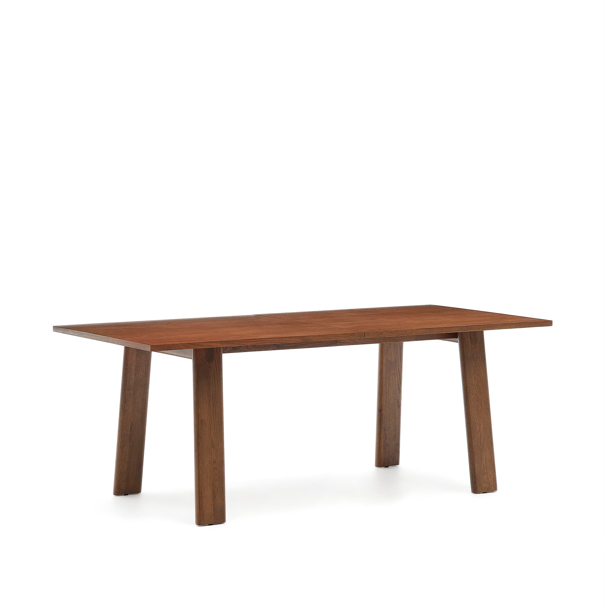Arlen extendable table in solid oak wood and veneer with a walnut finish 200(250) 95 cm FSC Mix Credit - Product Image