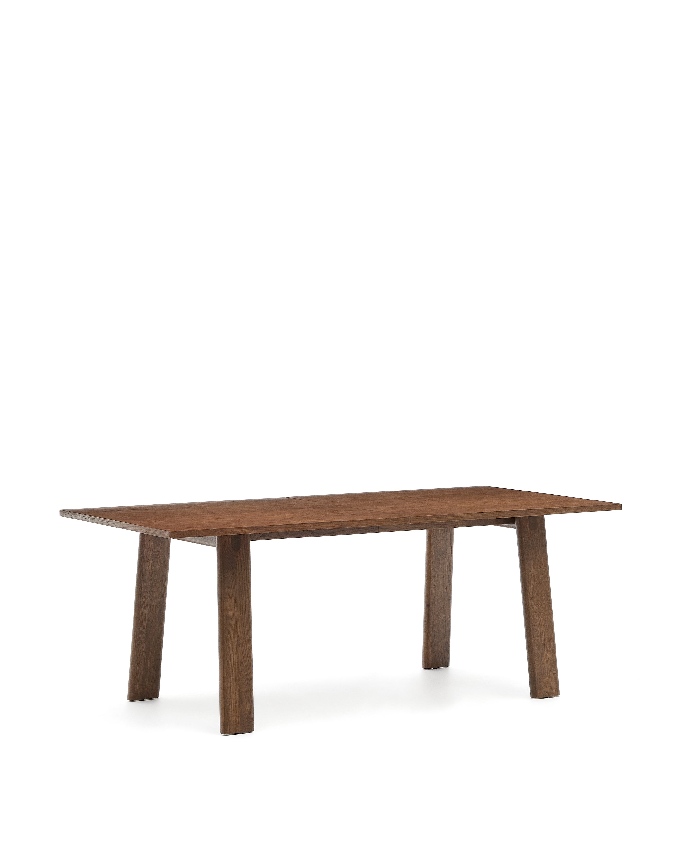 Arlen extendable table in solid oak wood and veneer with a walnut finish 200(250) 95 cm FSC Mix Credit - Product Image