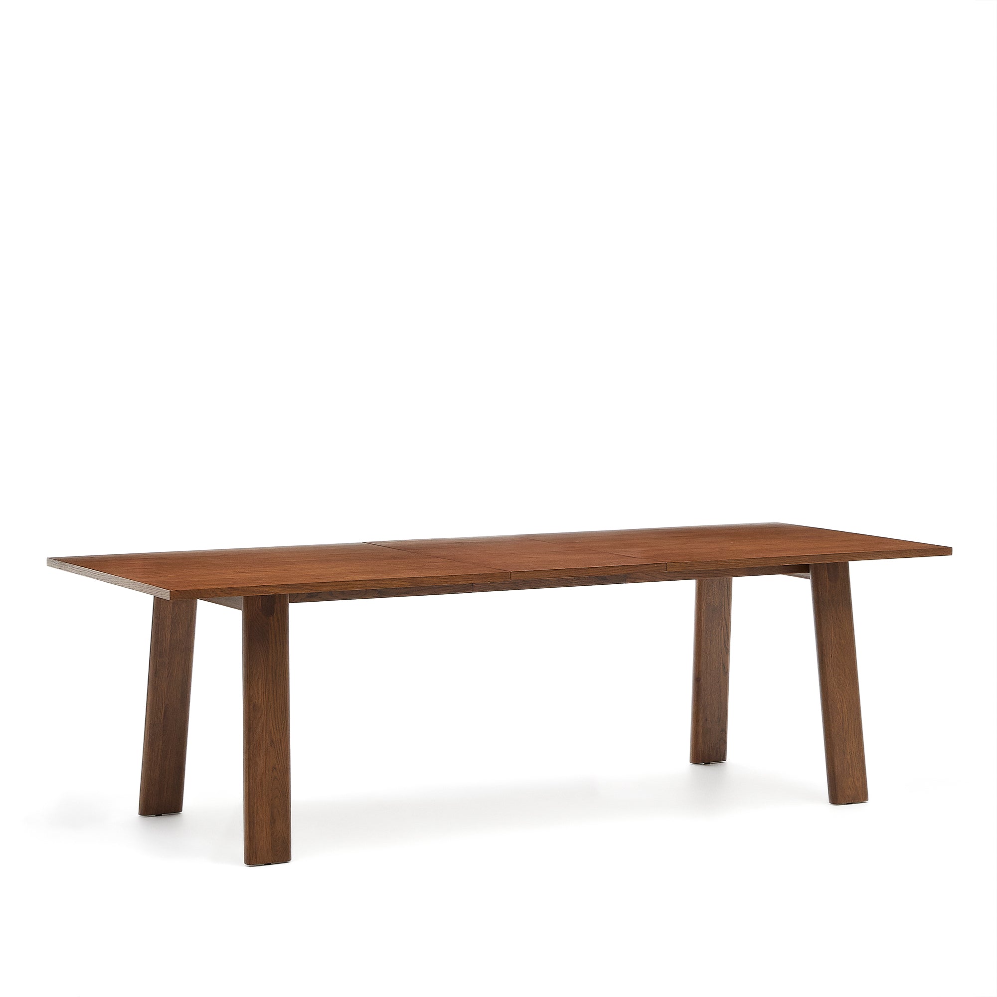 Arlen extendable table in solid oak wood and veneer with a walnut finish 200(250) 95 cm FSC Mix Credit - Product Image