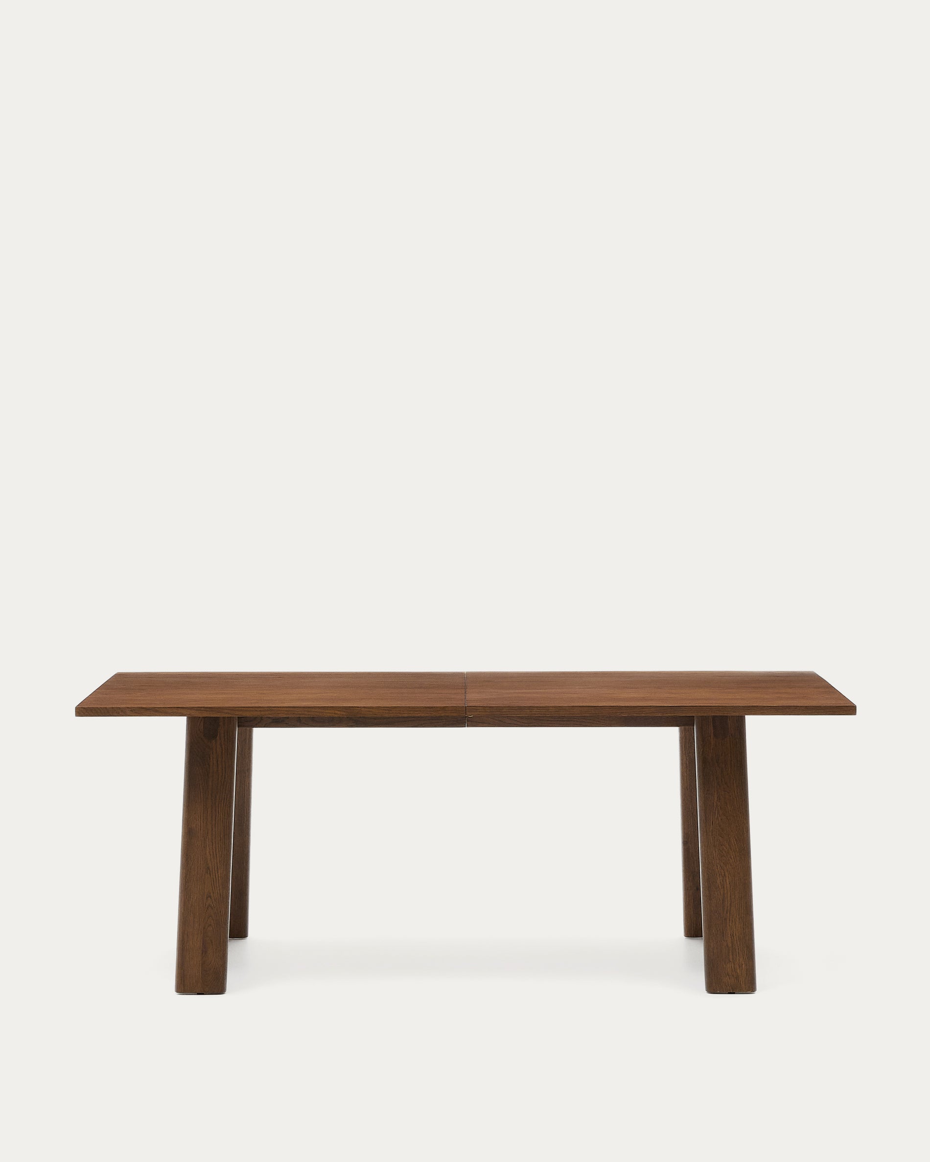 Arlen extendable table in solid oak wood and veneer with a walnut finish 200(250) 95 cm FSC Mix Credit - Product View