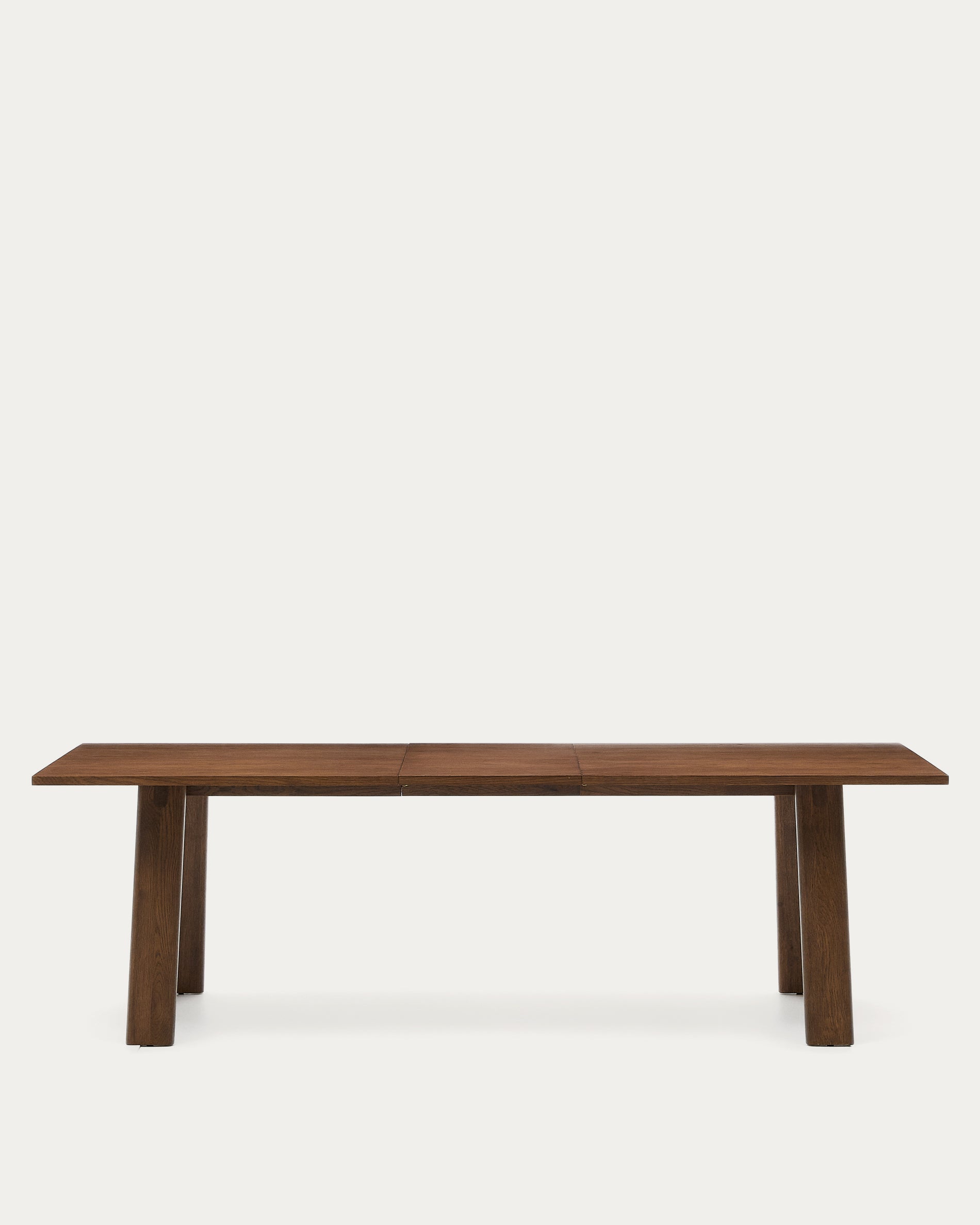 Arlen extendable table in solid oak wood and veneer with a walnut finish 200(250) 95 cm FSC Mix Credit - Product View