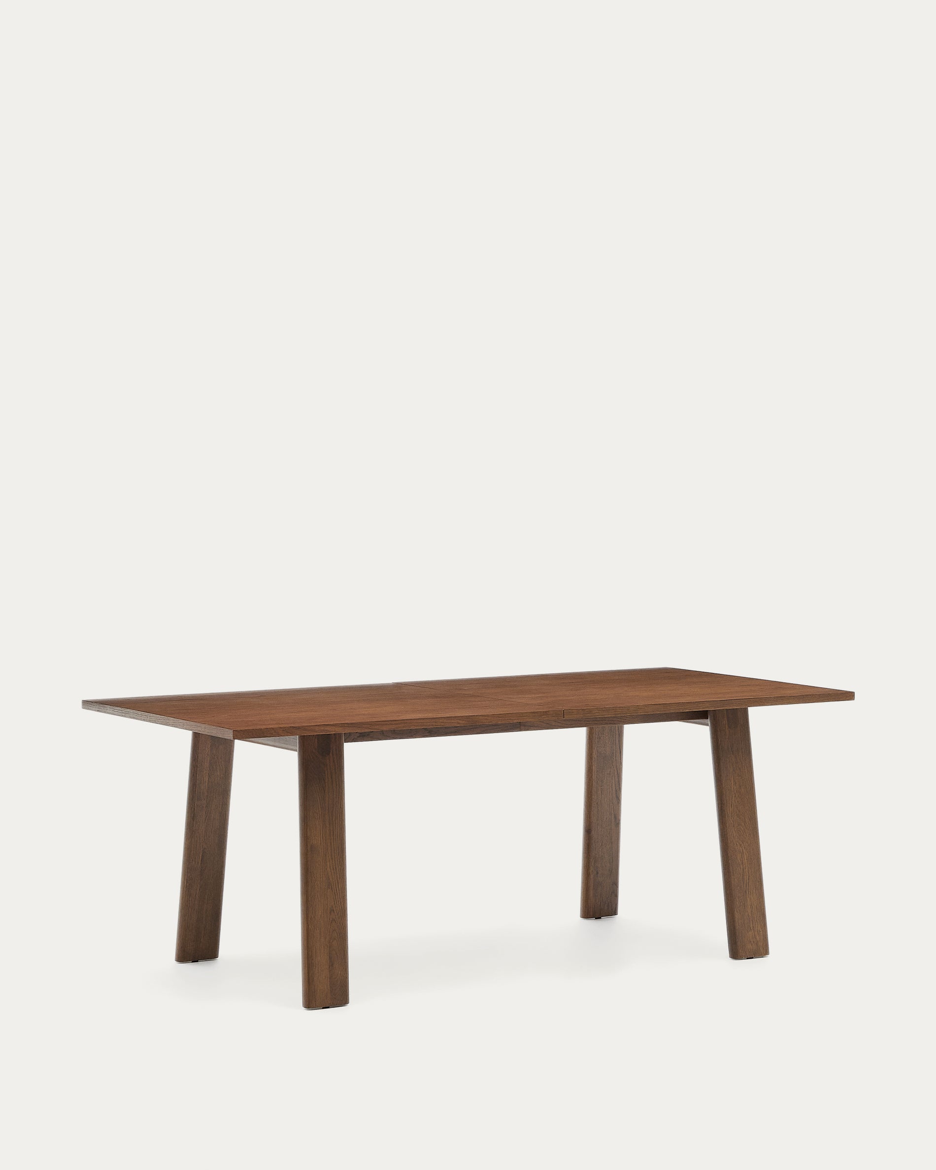 Arlen extendable table in solid oak wood and veneer with a walnut finish 200(250) 95 cm FSC Mix Credit - Product View