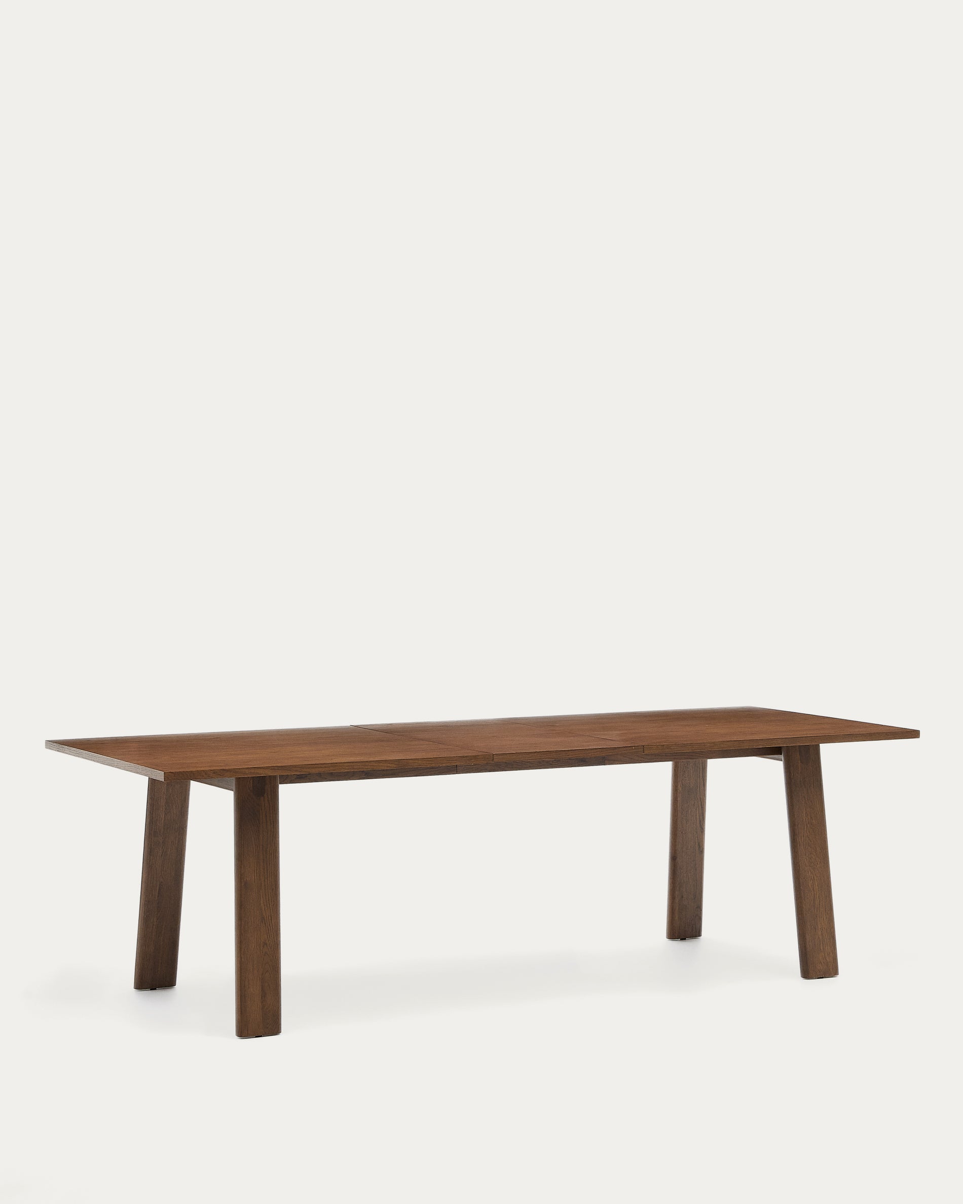 Arlen extendable table in solid oak wood and veneer with a walnut finish 200(250) 95 cm FSC Mix Credit - Product View