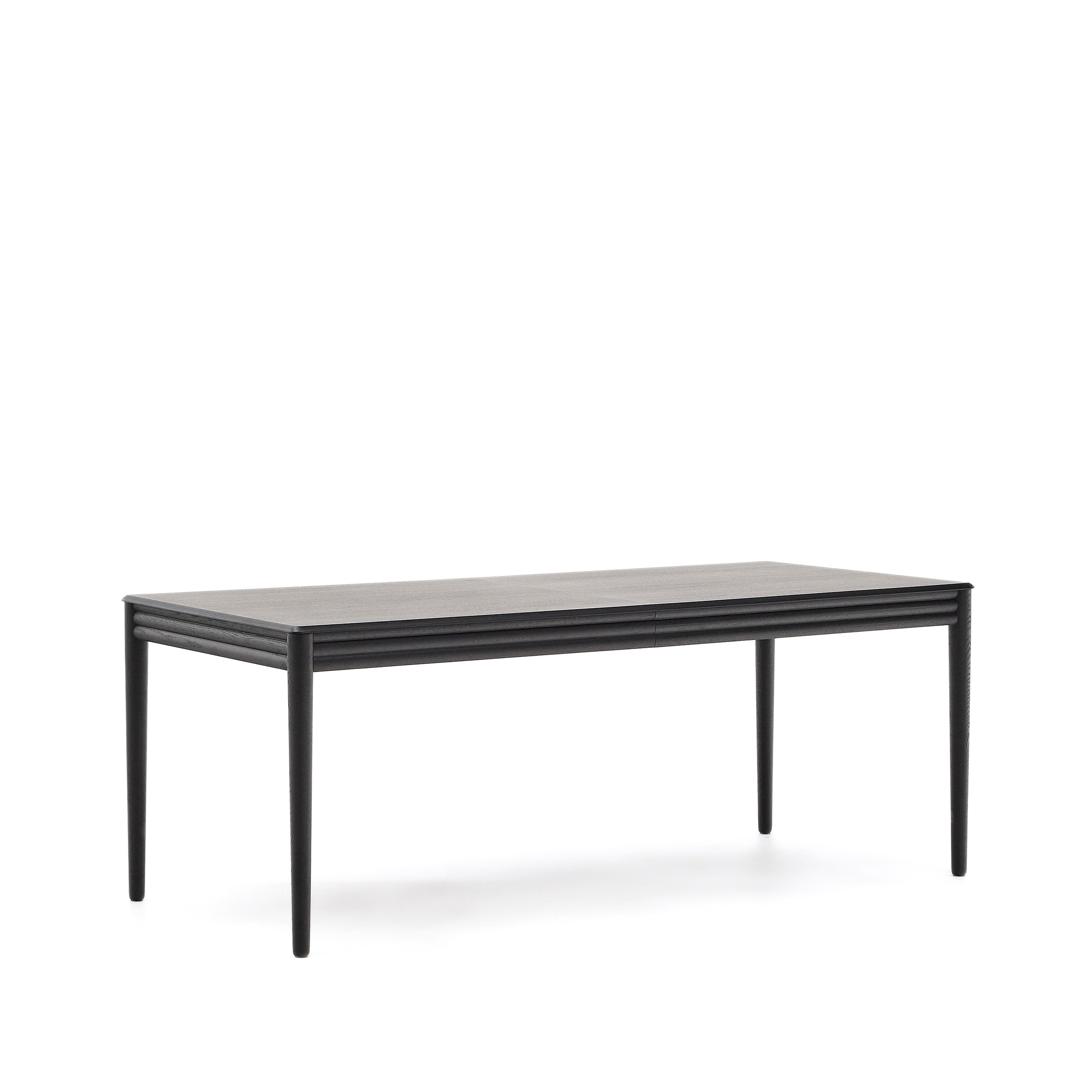 Lenon extending table in black oak veneer and solid oak 200(280)x90cm FSC Mix Credit - Product Image