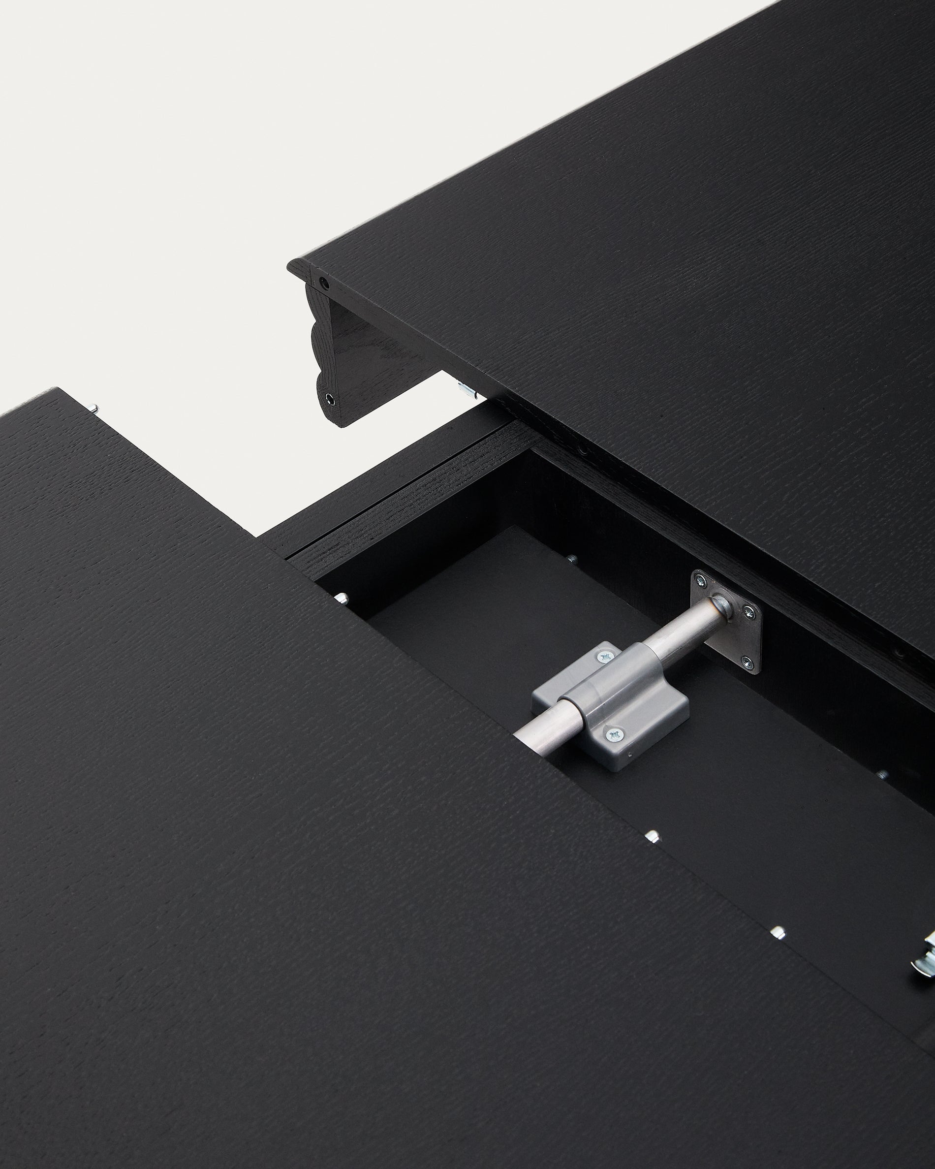 Lenon extending table in black oak veneer and solid oak 200(280)x90cm FSC Mix Credit - Detail