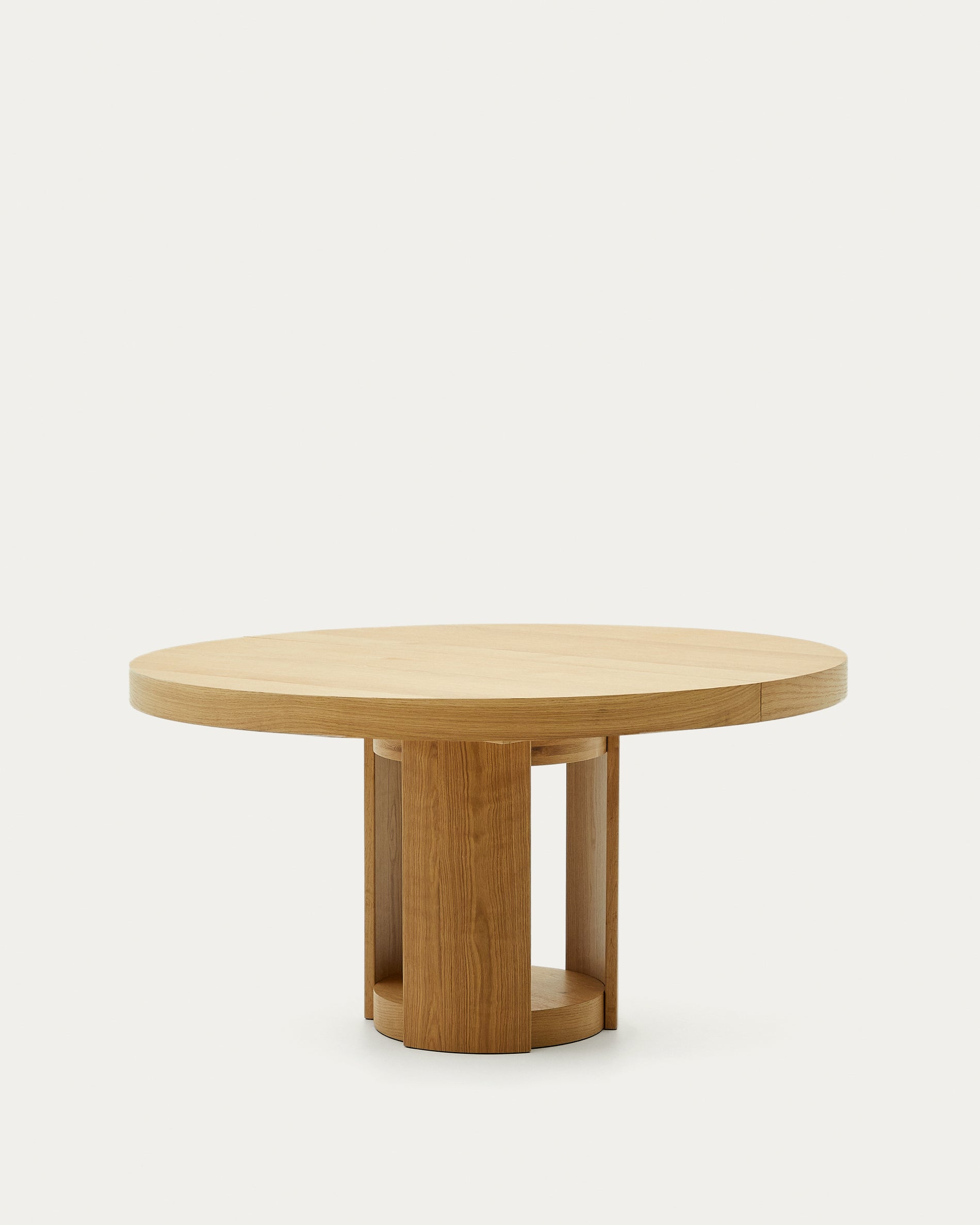 Artis extendable round table in solid oak wood and veneer, 150 (200) cm x 80 cm FSC 100% - Product View