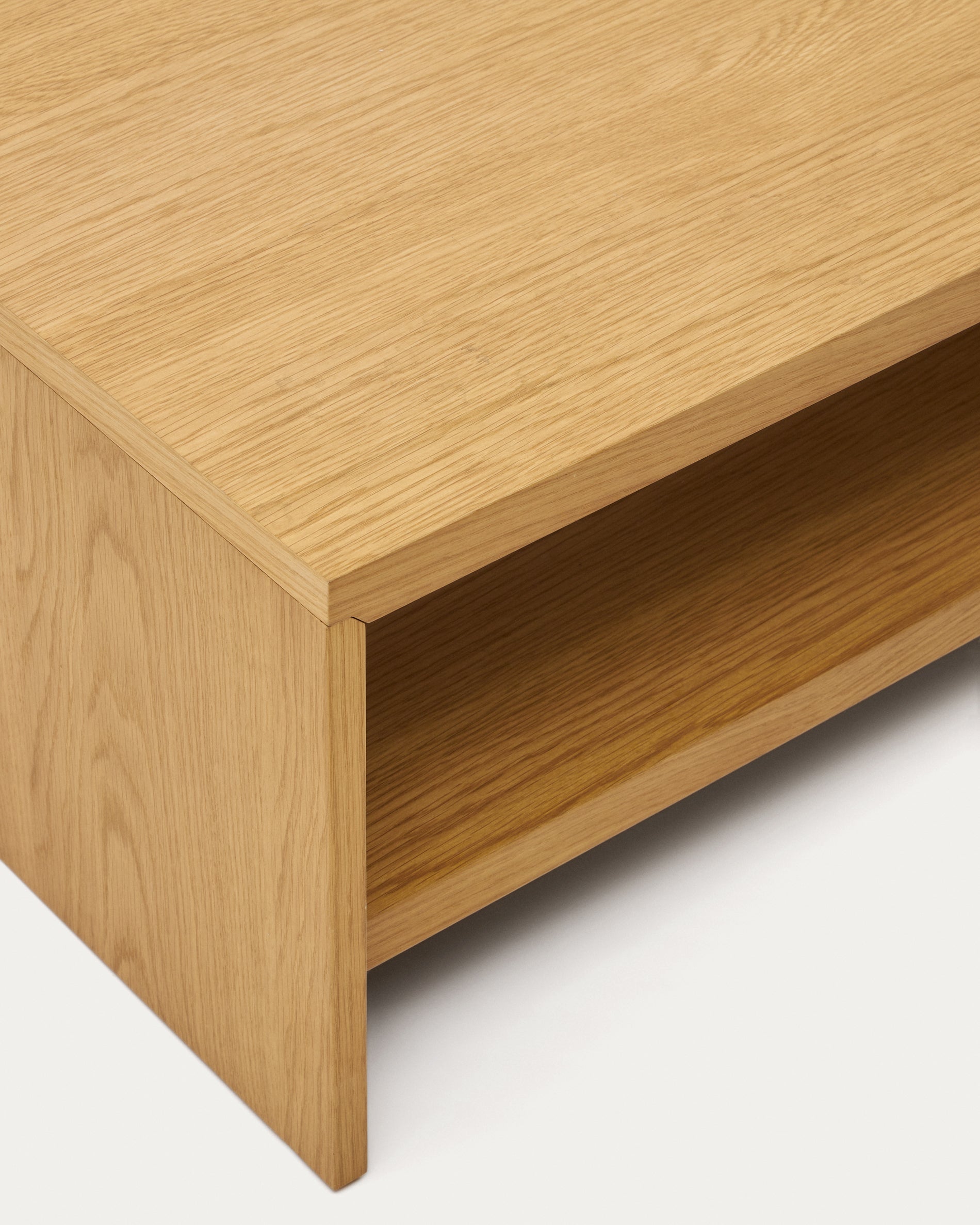 Abilen oak wood veneer coffee table 120 x 60 FSC 100% - Detail