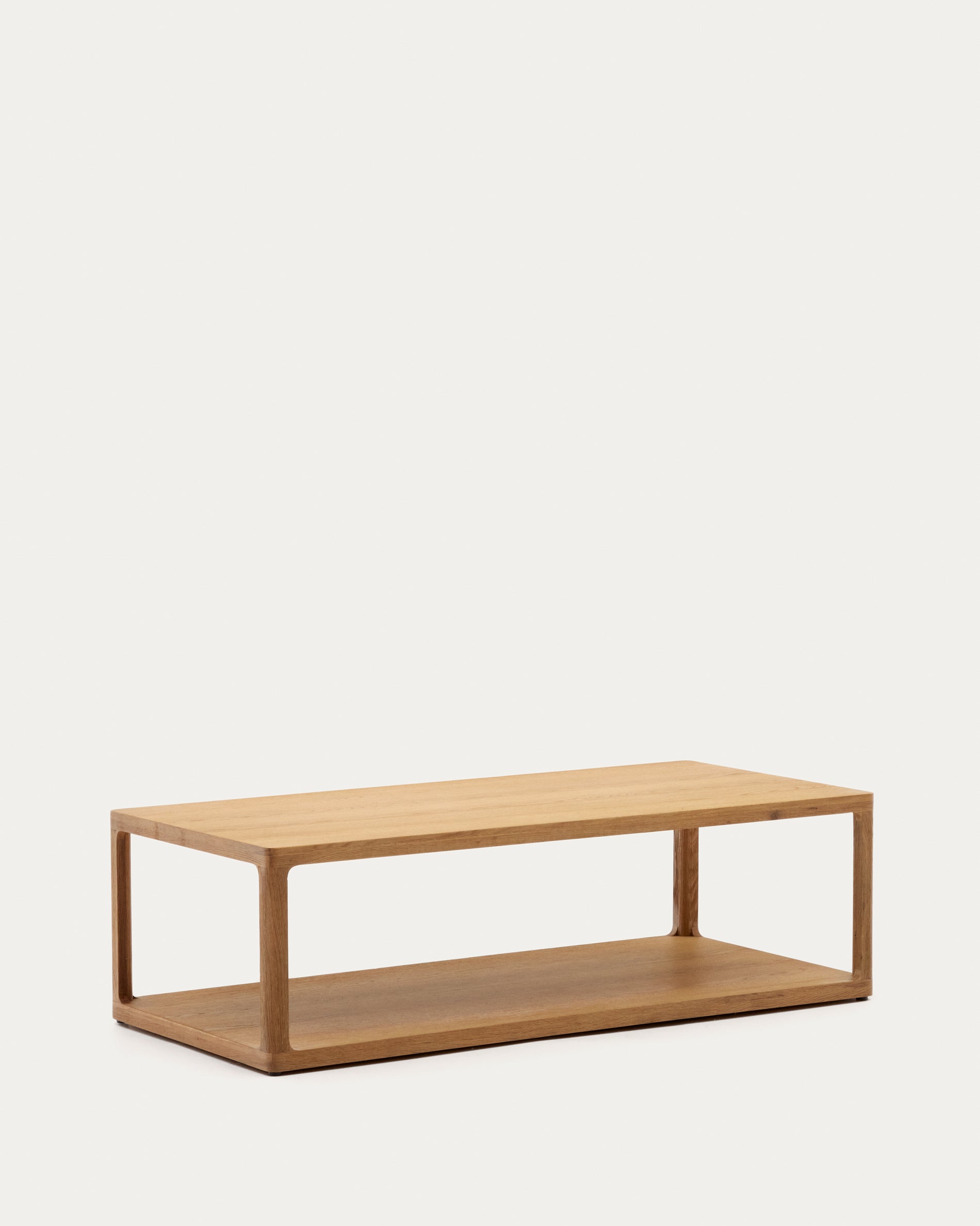 Maymai oak wood coffee table 140 x 65 cm - Product View