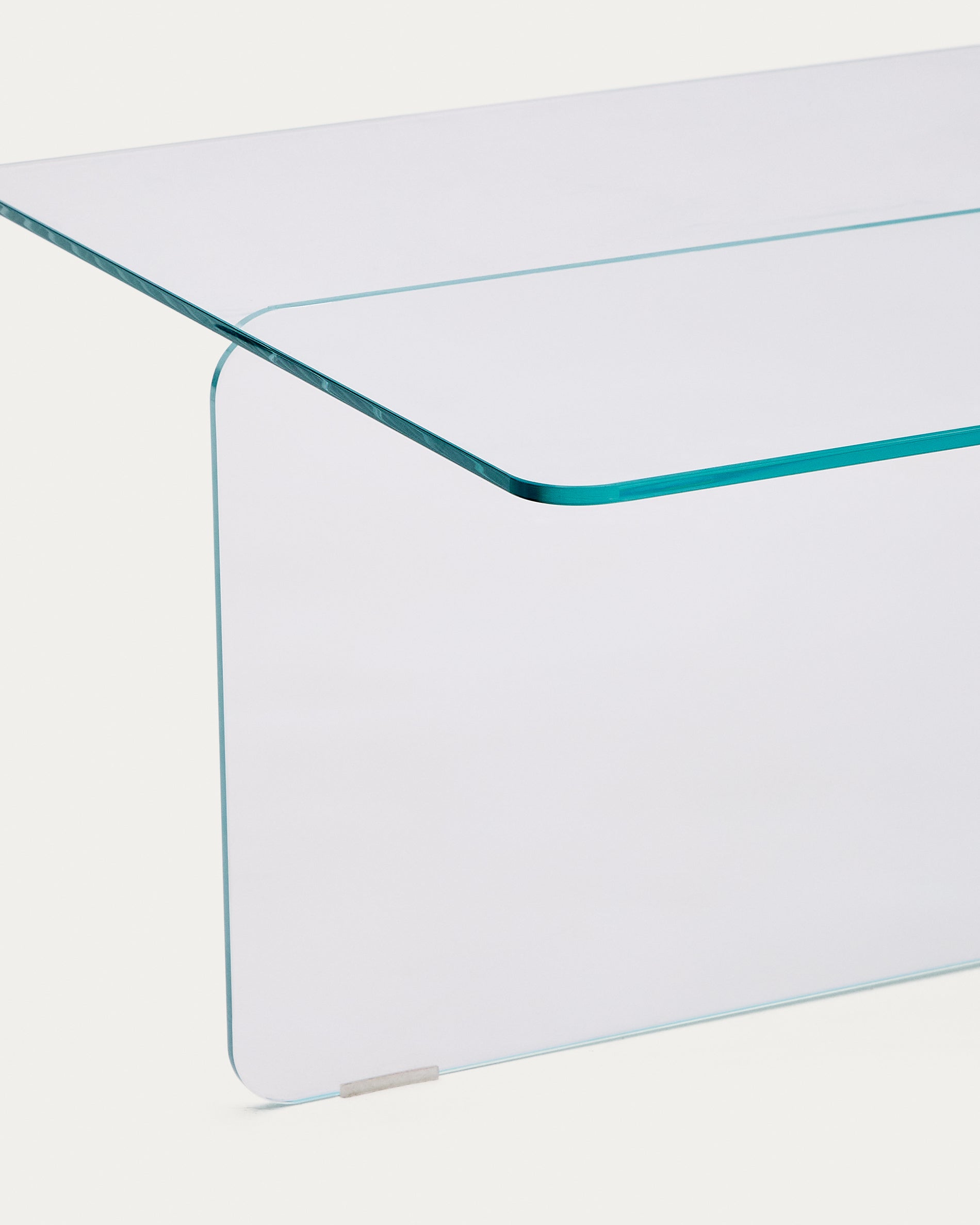 Zaren transparent tempered-glass coffee table, 120 x 60 cm - Detail