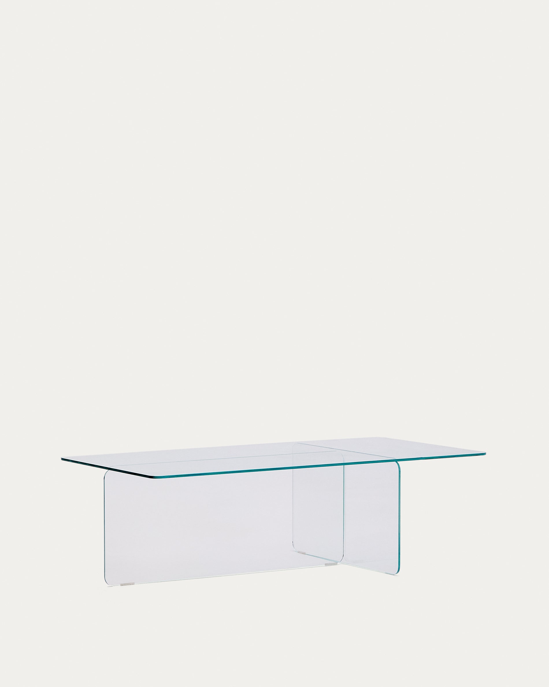 Zaren transparent tempered-glass coffee table, 120 x 60 cm - Product View