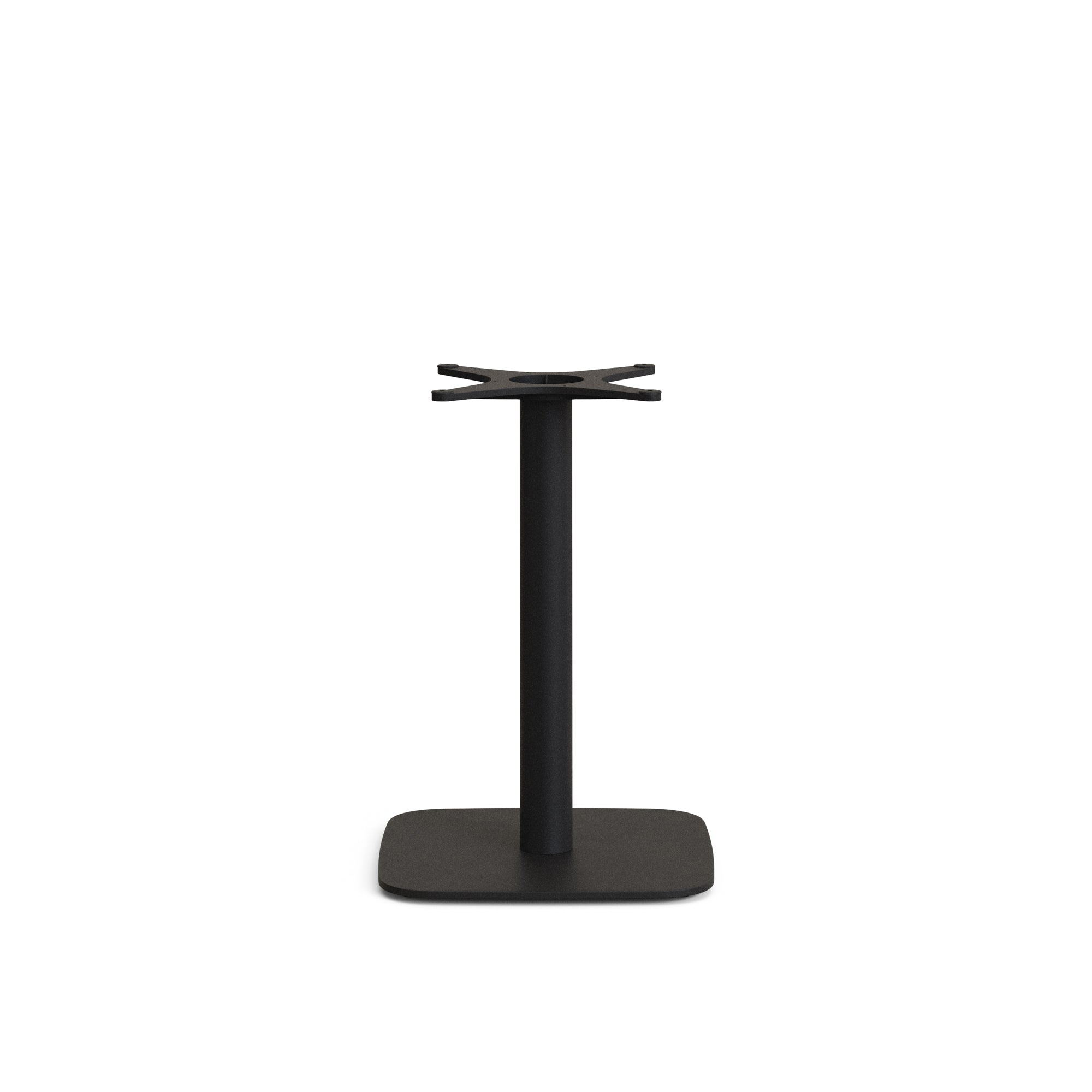 Saura Bar Table in black painted metal with a white terrazzo top, 70 x 70 x 70 cm - Product Image