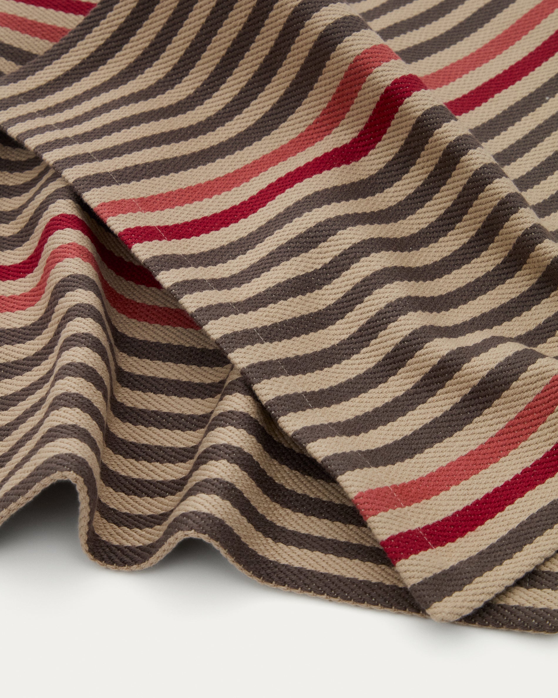 Odisa set of 2 cotton table mats with multi-colour stripes - Detail