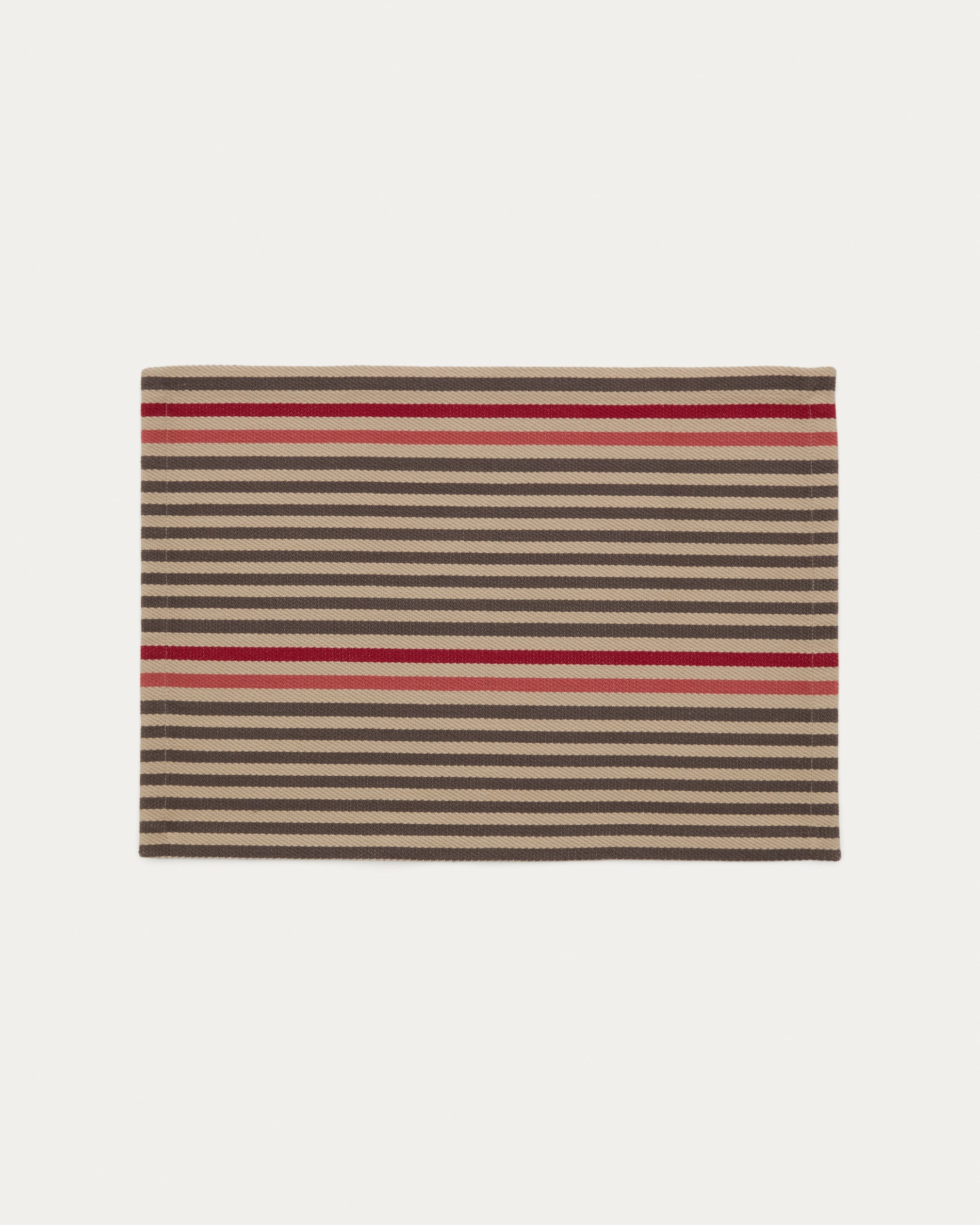 Odisa set of 2 cotton table mats with multi-colour stripes - Product View