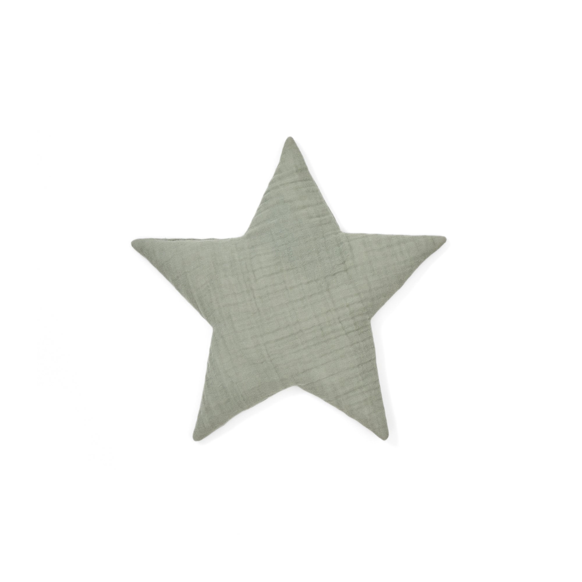 Laily star-shaped, green cushion made of 100% organic cotton, 30 x 30 cm - Product Image