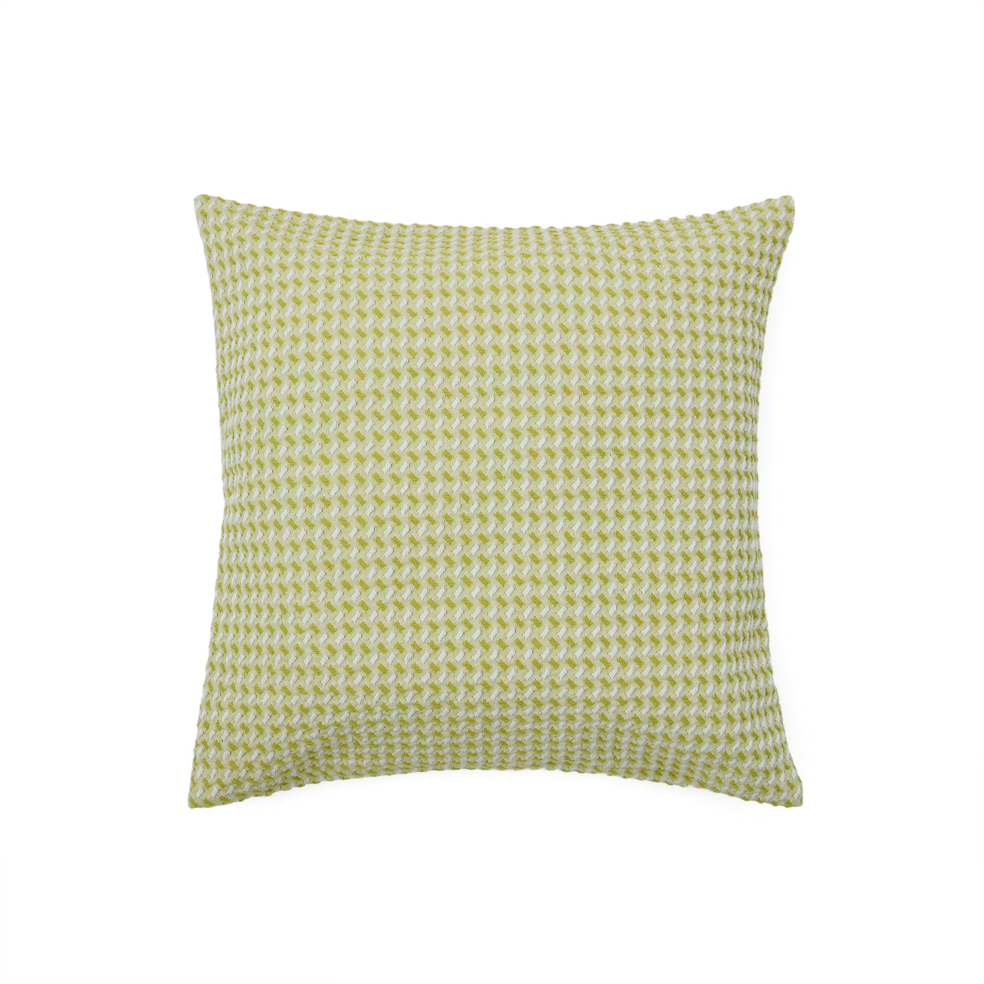 Lunira cushion cover with green waffle structure fabric 50 x 50cm - Product Image